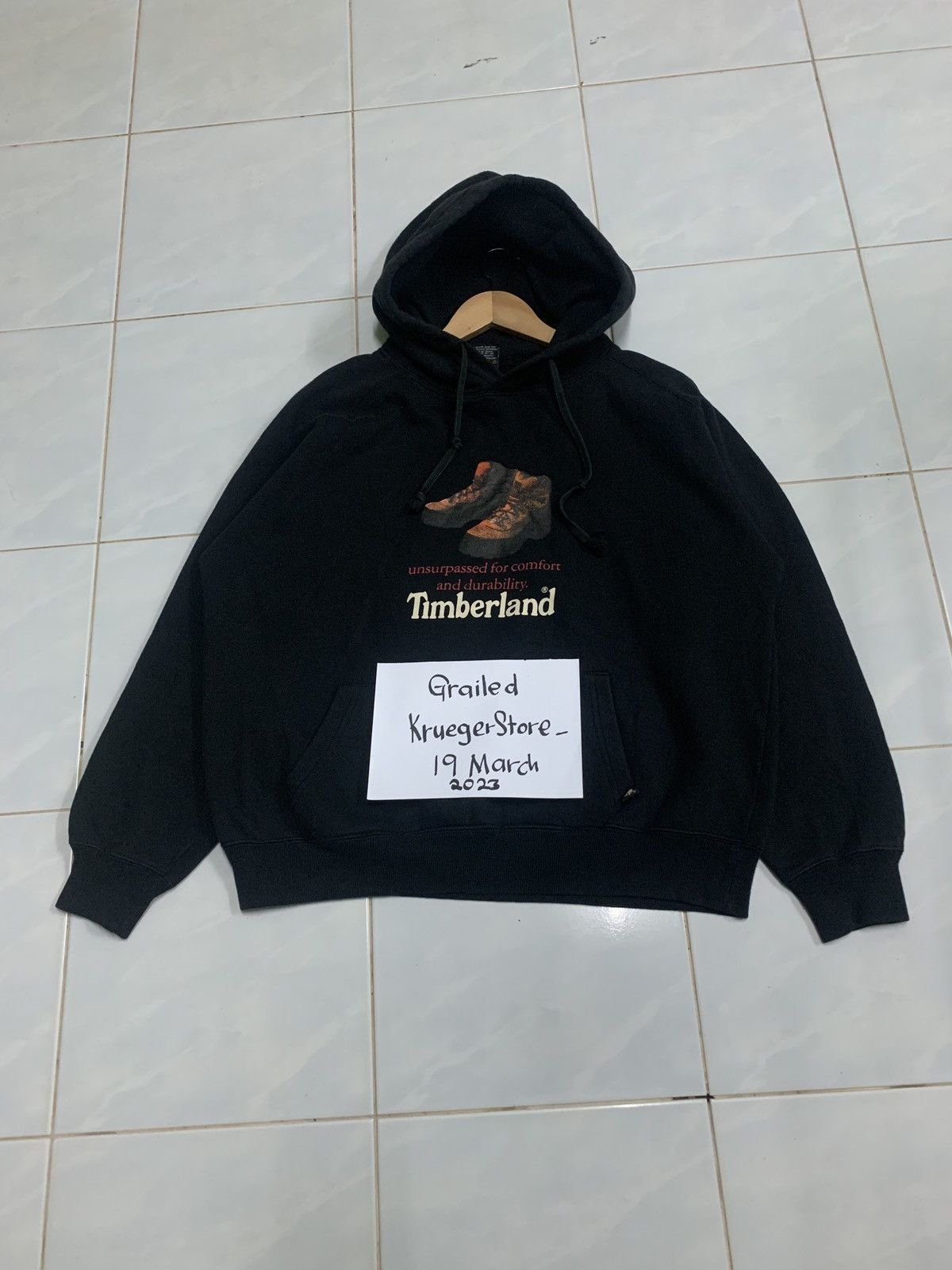 Timberland × Vintage Vintage Timberland Hoodie sweatshirt made in USA Size US L / EU 52-54 / 3 - 1 Thumbnail