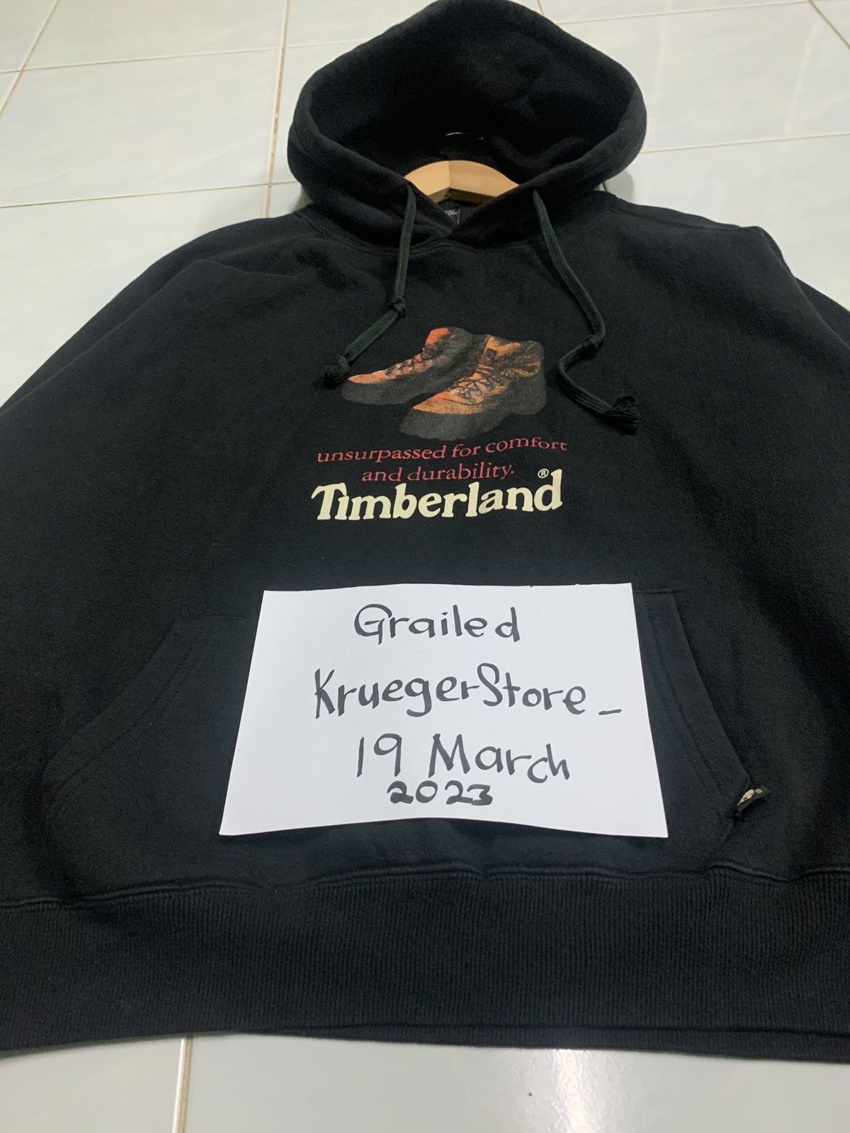 Timberland × Vintage Vintage Timberland Hoodie sweatshirt made in USA Size US L / EU 52-54 / 3 - 2 Thumbnail