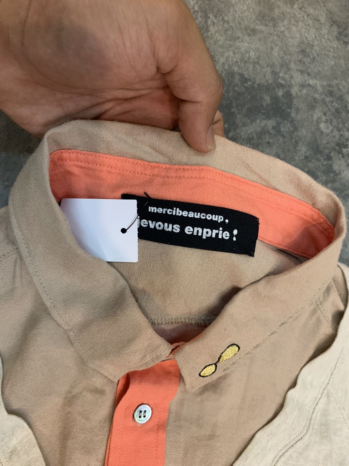 Issey Miyake mercibeaucoup jevous enpri polo collar brown shirt Size M / US 6-8 / IT 42-44 - 3 Thumbnail