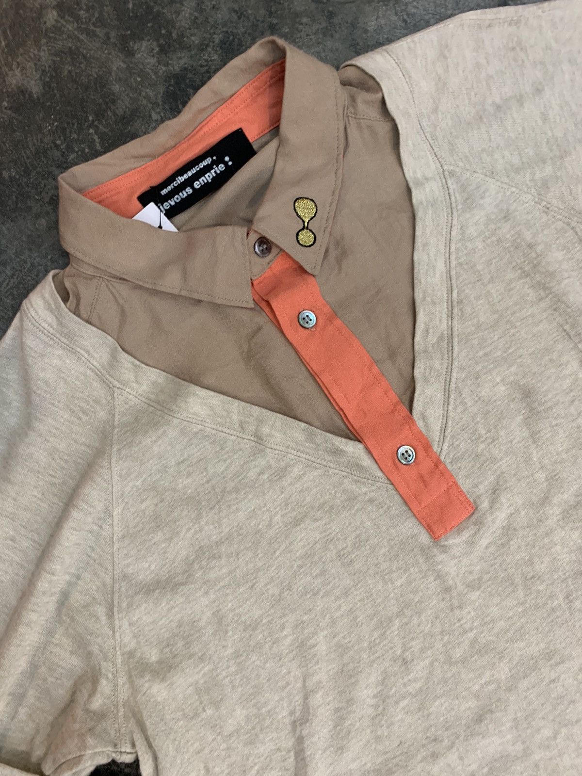 Issey Miyake mercibeaucoup jevous enpri polo collar brown shirt Size M / US 6-8 / IT 42-44 - 2 Thumbnail