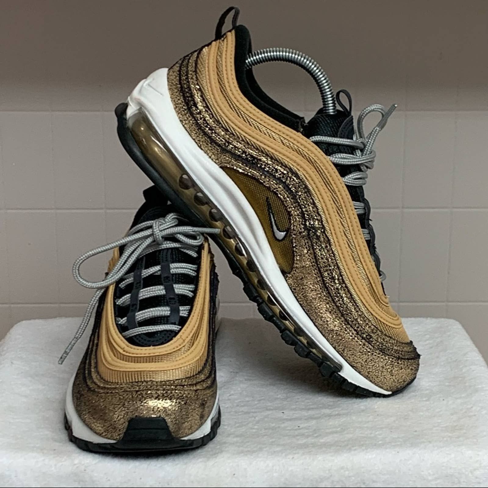 Brown Air Max Gold Womens Brown Nike Air Max 97 Damen Gold Nike