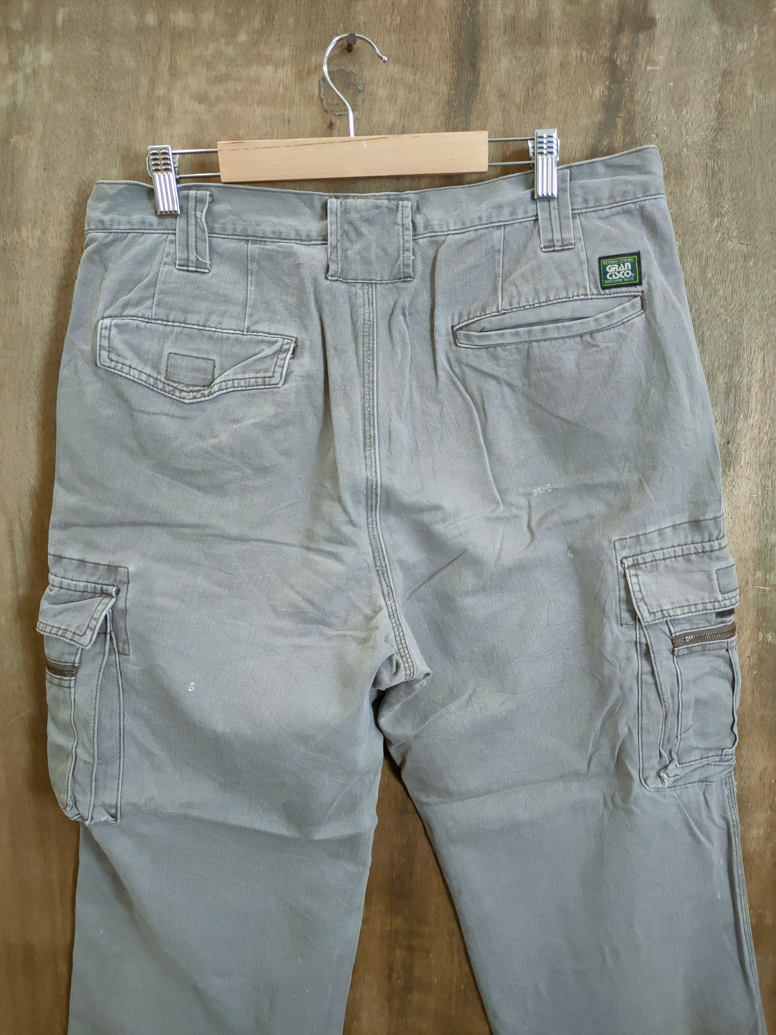 Japanese Brand DLL gran cisco vintage thrashed cargo pants #46-360 Size US 35 - 9 Thumbnail