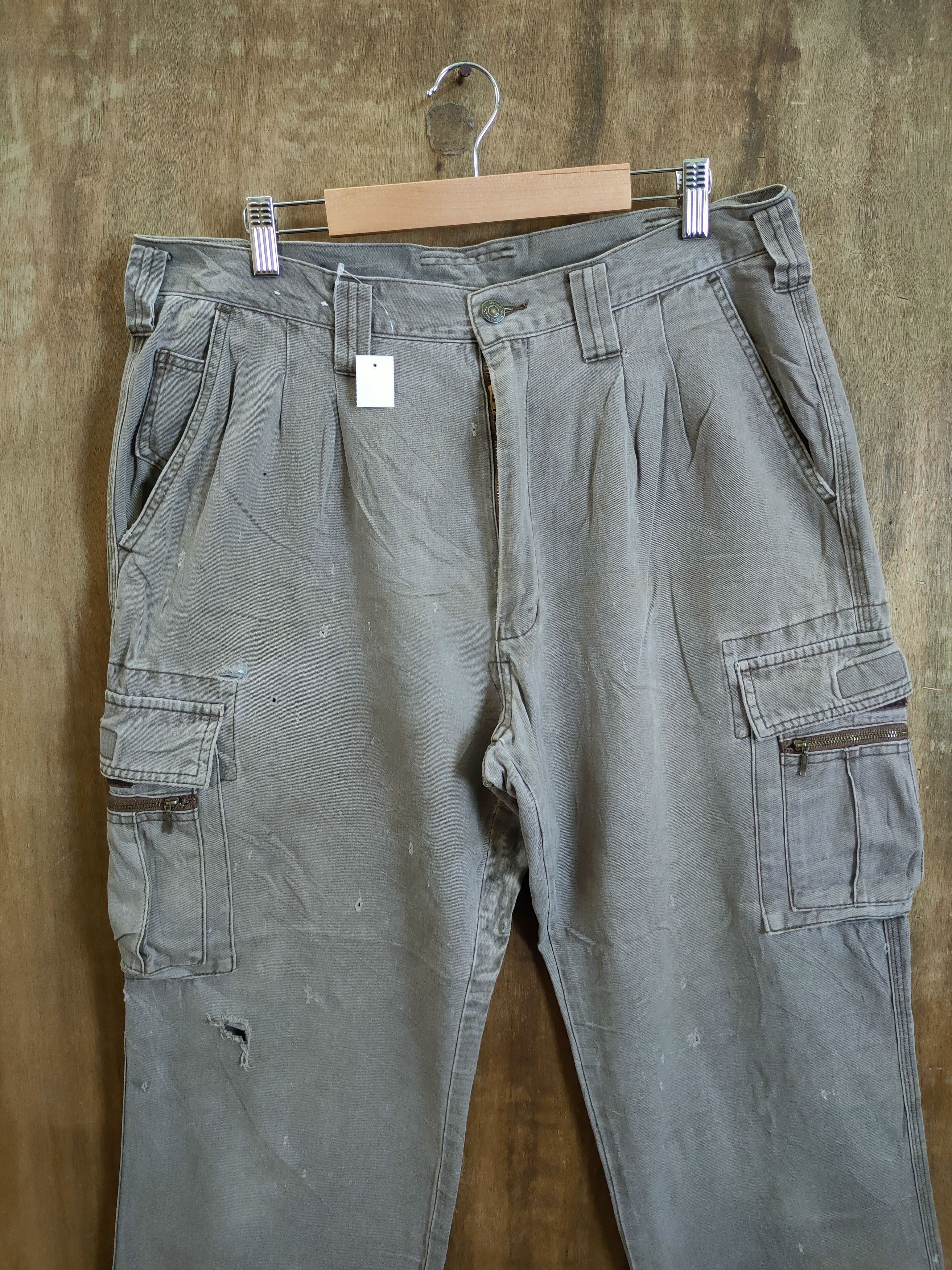 Japanese Brand DLL gran cisco vintage thrashed cargo pants #46-360 Size US 35 - 4 Thumbnail