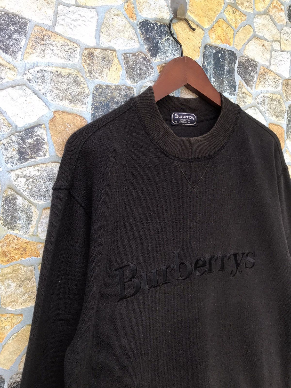 Burberry Vintage Burberry Big Logo Embroidery Sweatshirt Made In Usa Size US M / EU 48-50 / 2 - 7 Thumbnail