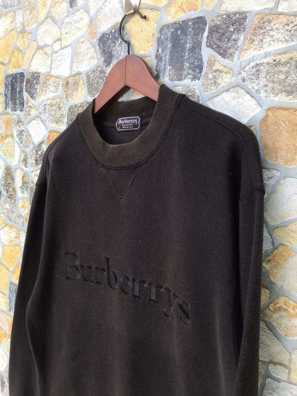 Burberry Vintage Burberry Big Logo Embroidery Sweatshirt Made In Usa Size US M / EU 48-50 / 2 - 8 Thumbnail
