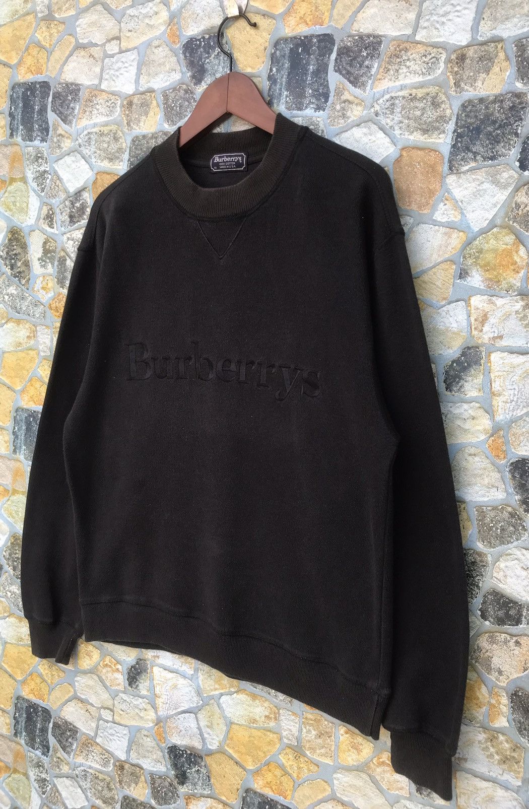 Burberry Vintage Burberry Big Logo Embroidery Sweatshirt Made In Usa Size US M / EU 48-50 / 2 - 6 Thumbnail