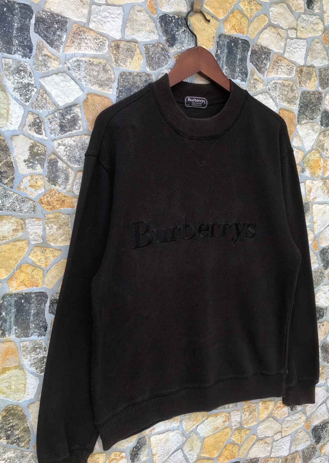 Burberry Vintage Burberry Big Logo Embroidery Sweatshirt Made In Usa Size US M / EU 48-50 / 2 - 5 Thumbnail