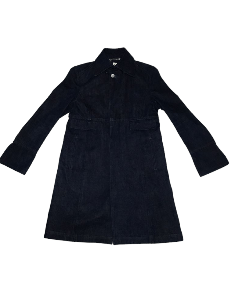 Japanese Brand × iO Rare Input Output(iO)Ladies Long Denim Jacket Size M / US 6-8 / IT 42-44 - 2 Thumbnail