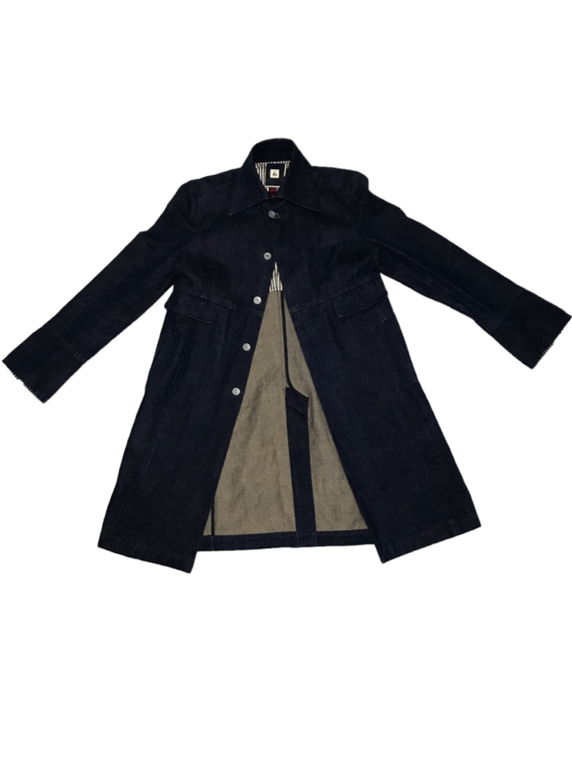 Japanese Brand × iO Rare Input Output(iO)Ladies Long Denim Jacket Size M / US 6-8 / IT 42-44 - 1 Thumbnail
