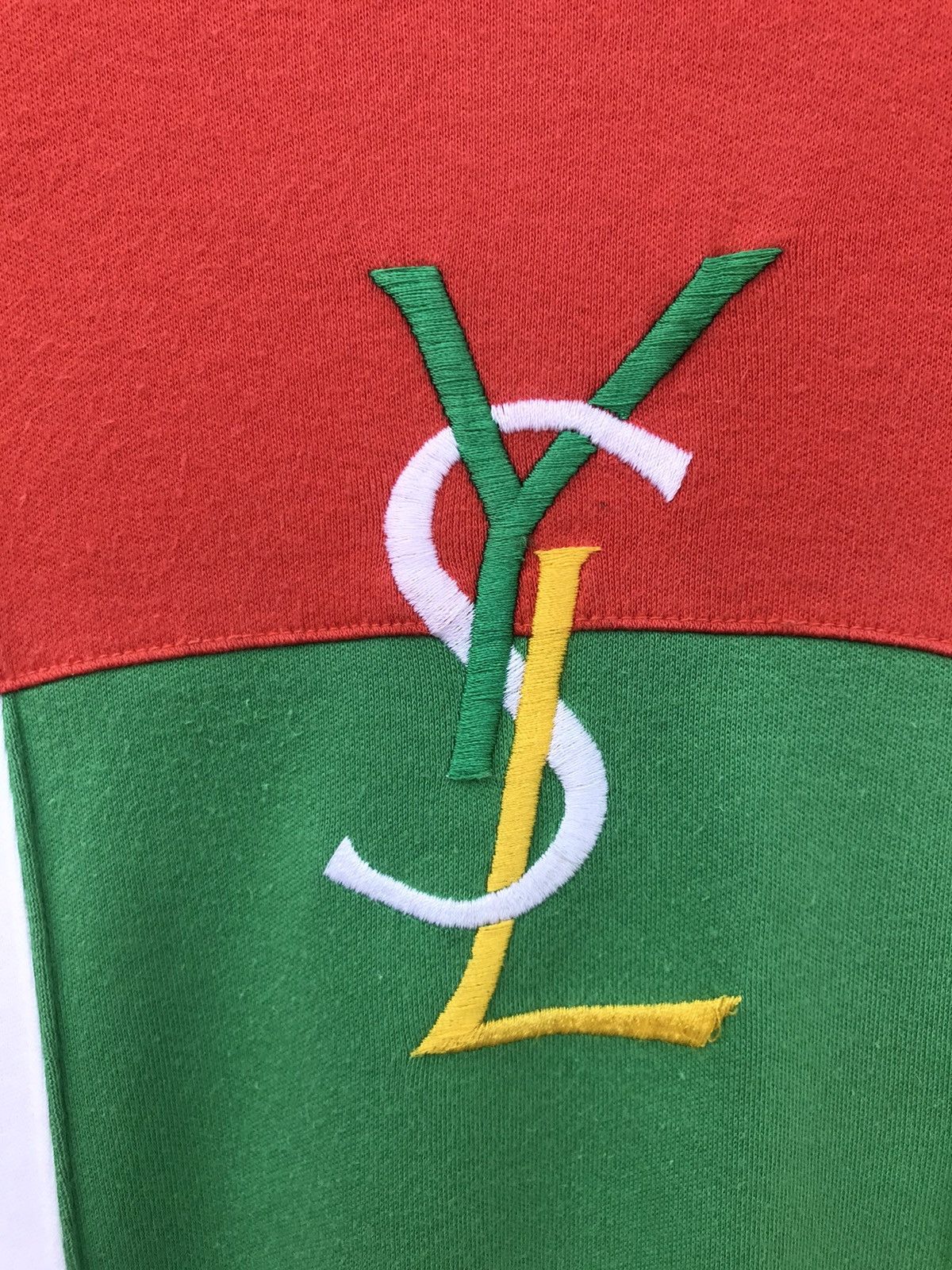 Yves Saint Laurent Yves Saint Laurent YSL Sweatshirt – 90s Colorblock Crewneck Size US M / EU 48-50 / 2 - 7 Thumbnail