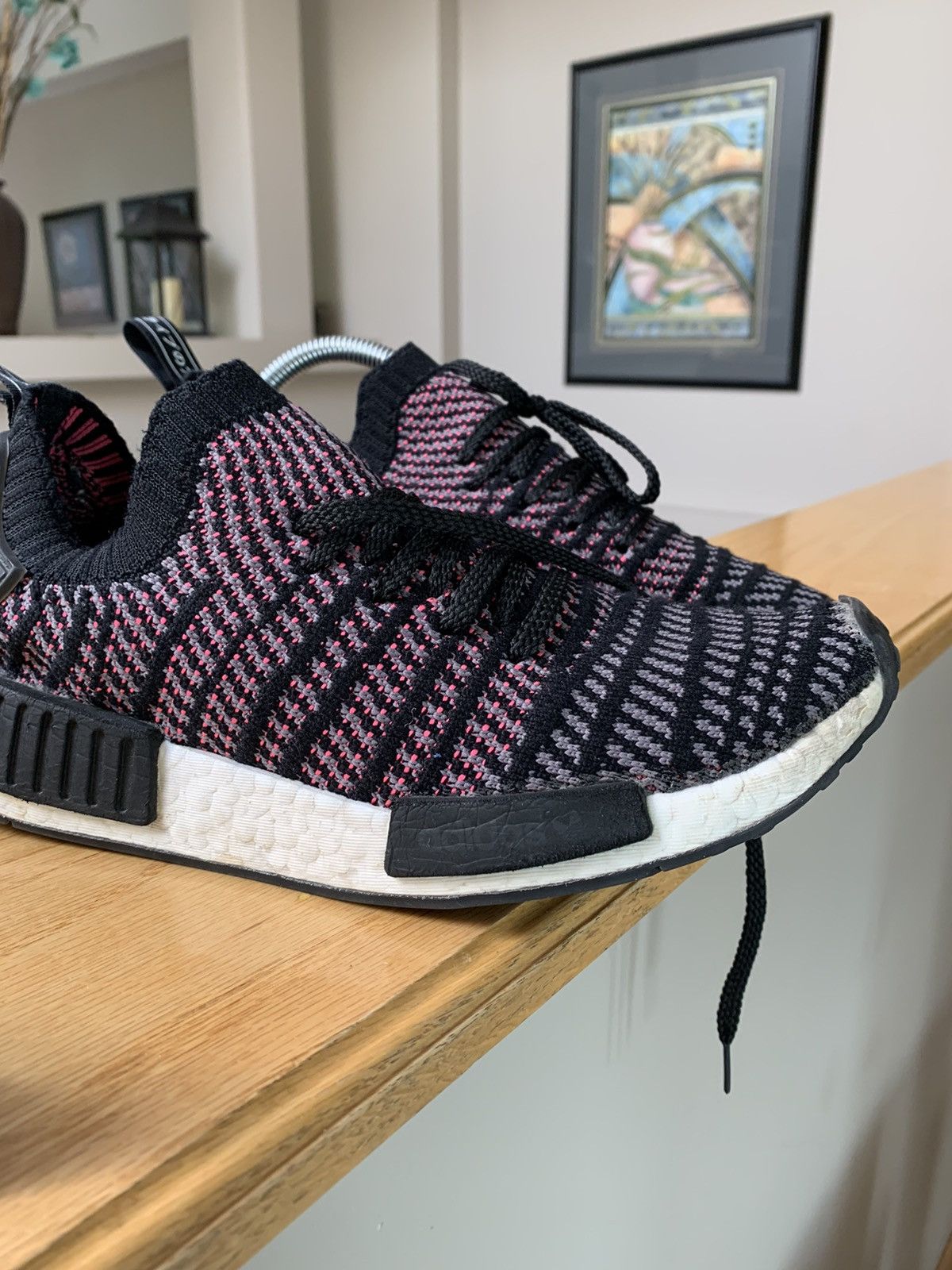 Adidas NMD_R1 STLT Primeknit Solar Pink 2018 Size US 7.5 / EU 40-41 - 3 Thumbnail