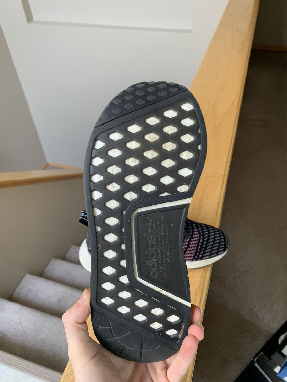 Adidas NMD_R1 STLT Primeknit Solar Pink 2018 Size US 7.5 / EU 40-41 - 4 Thumbnail