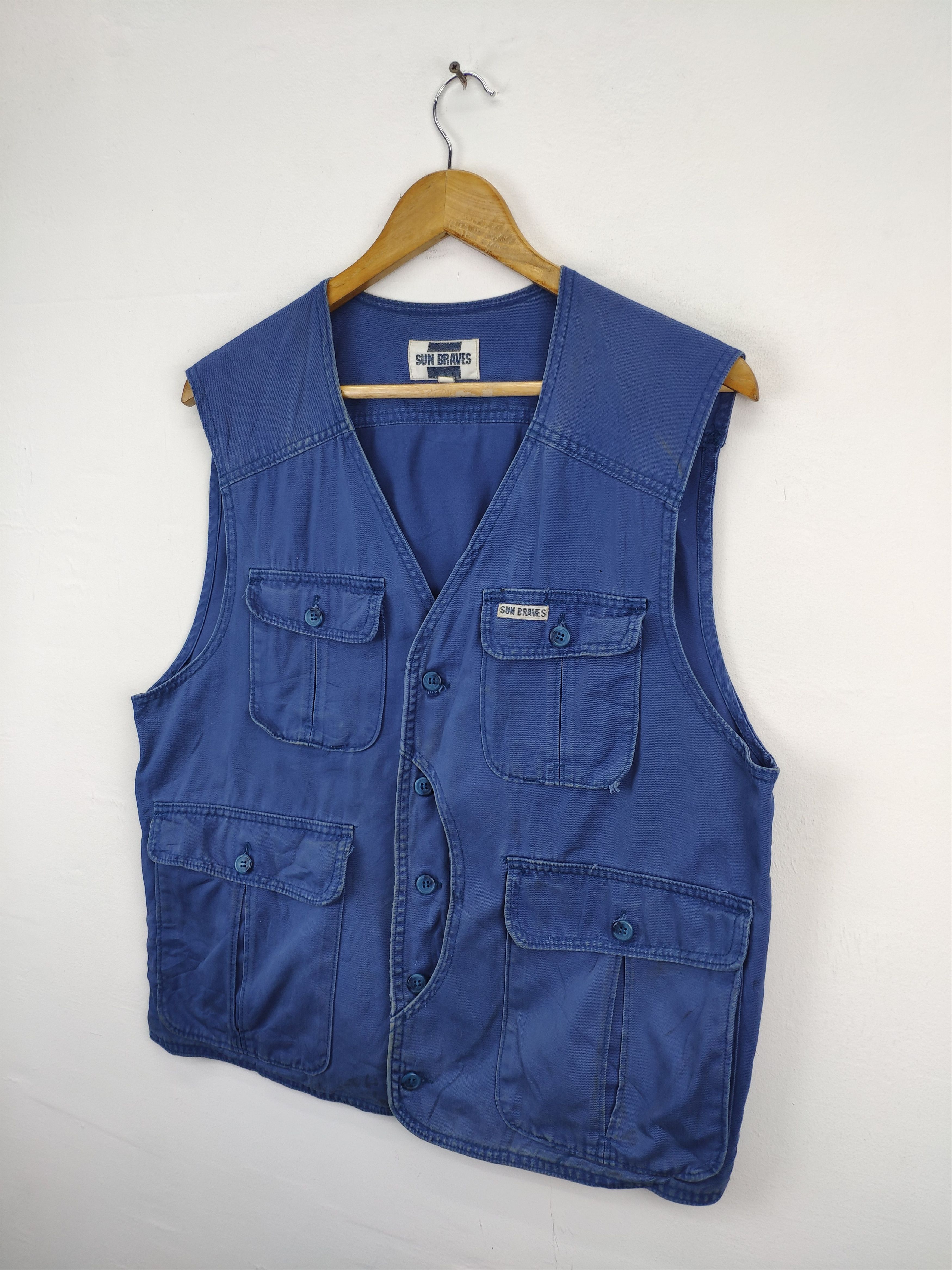 Japanese Brand Vintage Tracey Vest Multi Pocket by Sun Braves Size US M / EU 48-50 / 2 - 5 Thumbnail