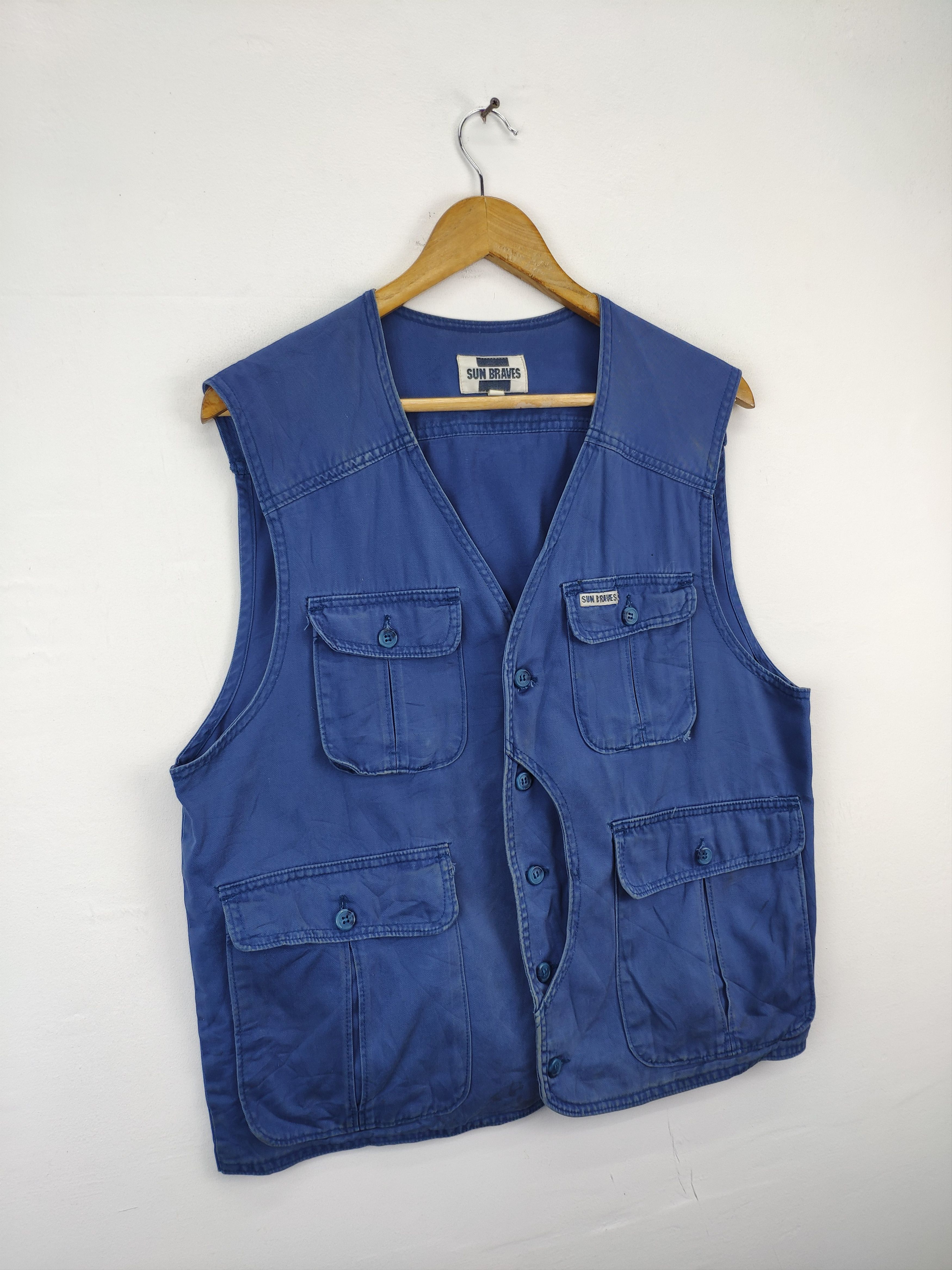 Japanese Brand Vintage Tracey Vest Multi Pocket by Sun Braves Size US M / EU 48-50 / 2 - 6 Thumbnail