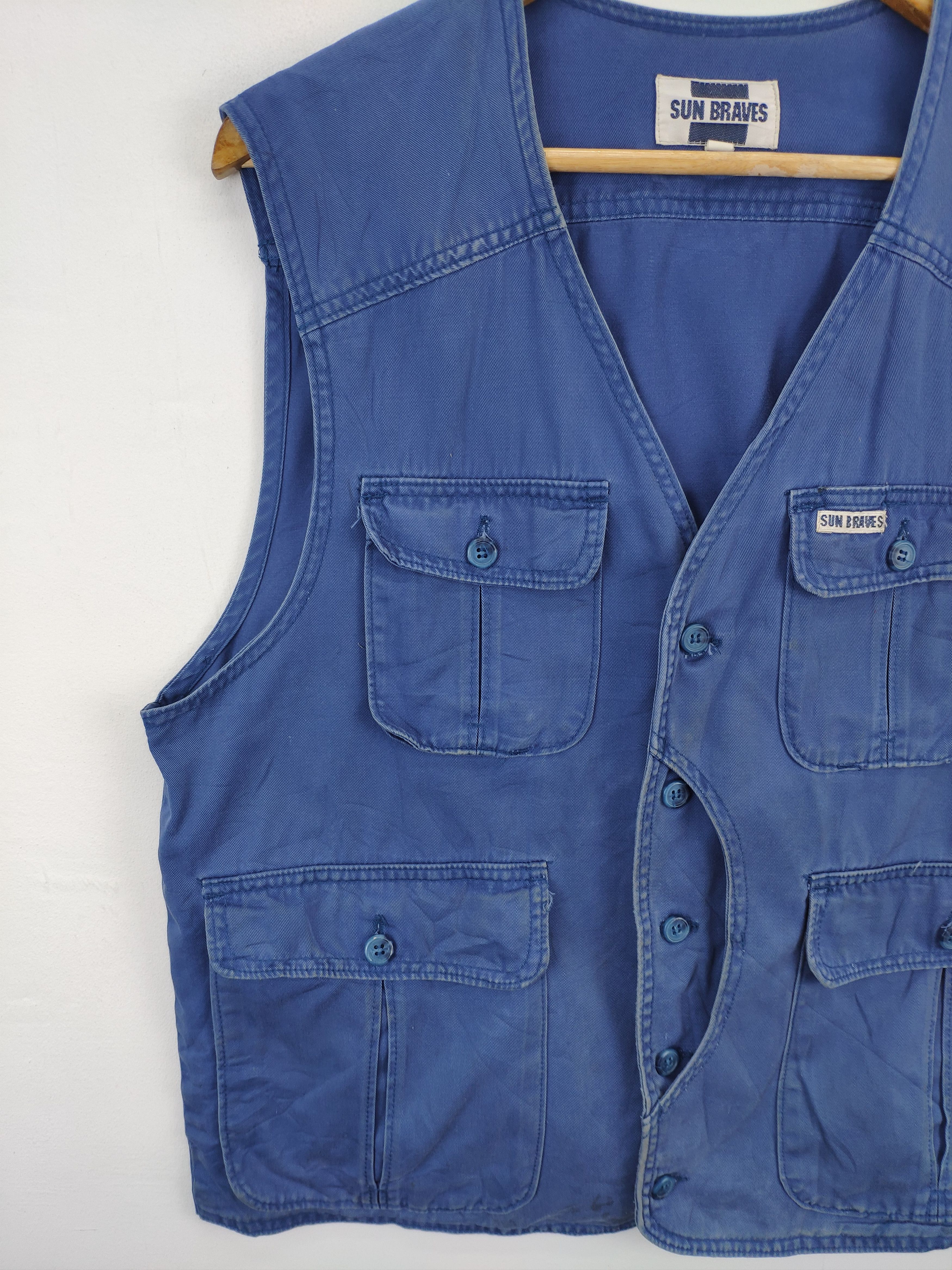 Japanese Brand Vintage Tracey Vest Multi Pocket by Sun Braves Size US M / EU 48-50 / 2 - 8 Thumbnail