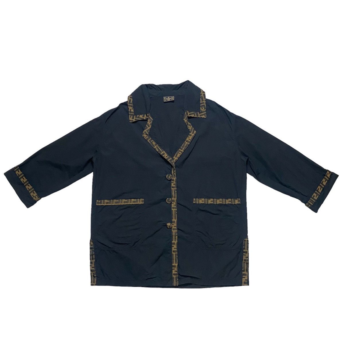 Fendi Fendi Zucca 90s' Trim Cocoon Coat oversize Size ONE SIZE - 5 Thumbnail