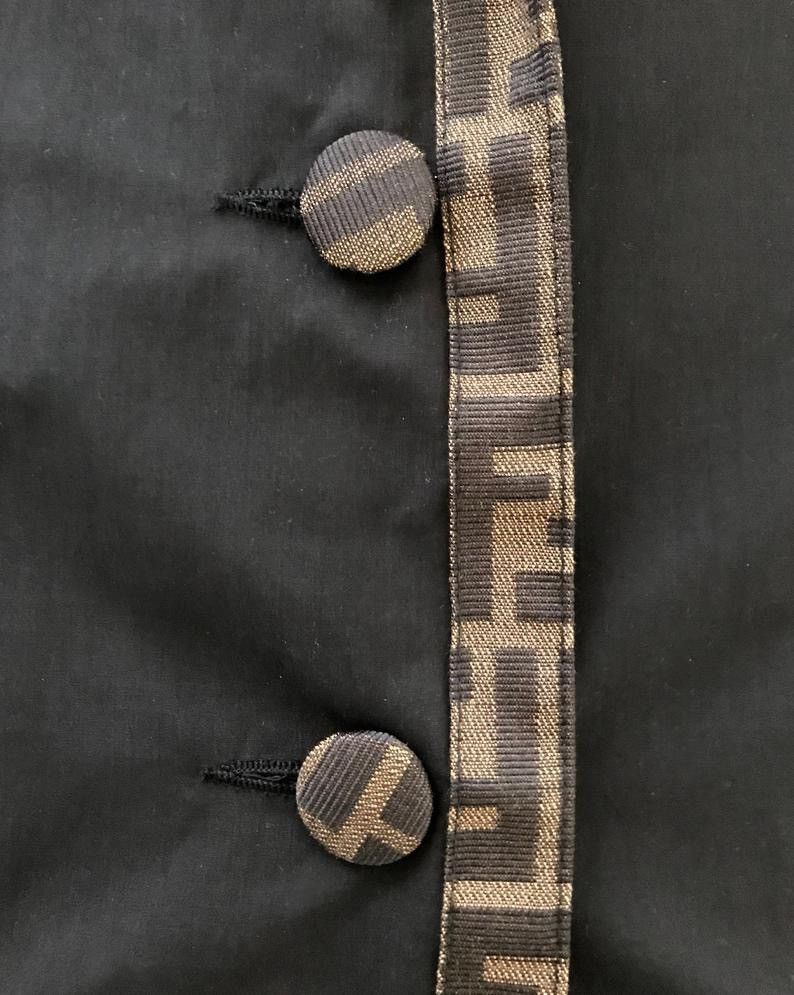 Fendi Fendi Zucca 90s' Trim Cocoon Coat oversize Size ONE SIZE - 9 Thumbnail