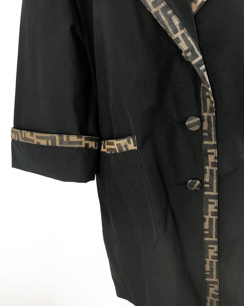 Fendi Fendi Zucca 90s' Trim Cocoon Coat oversize Size ONE SIZE - 10 Thumbnail