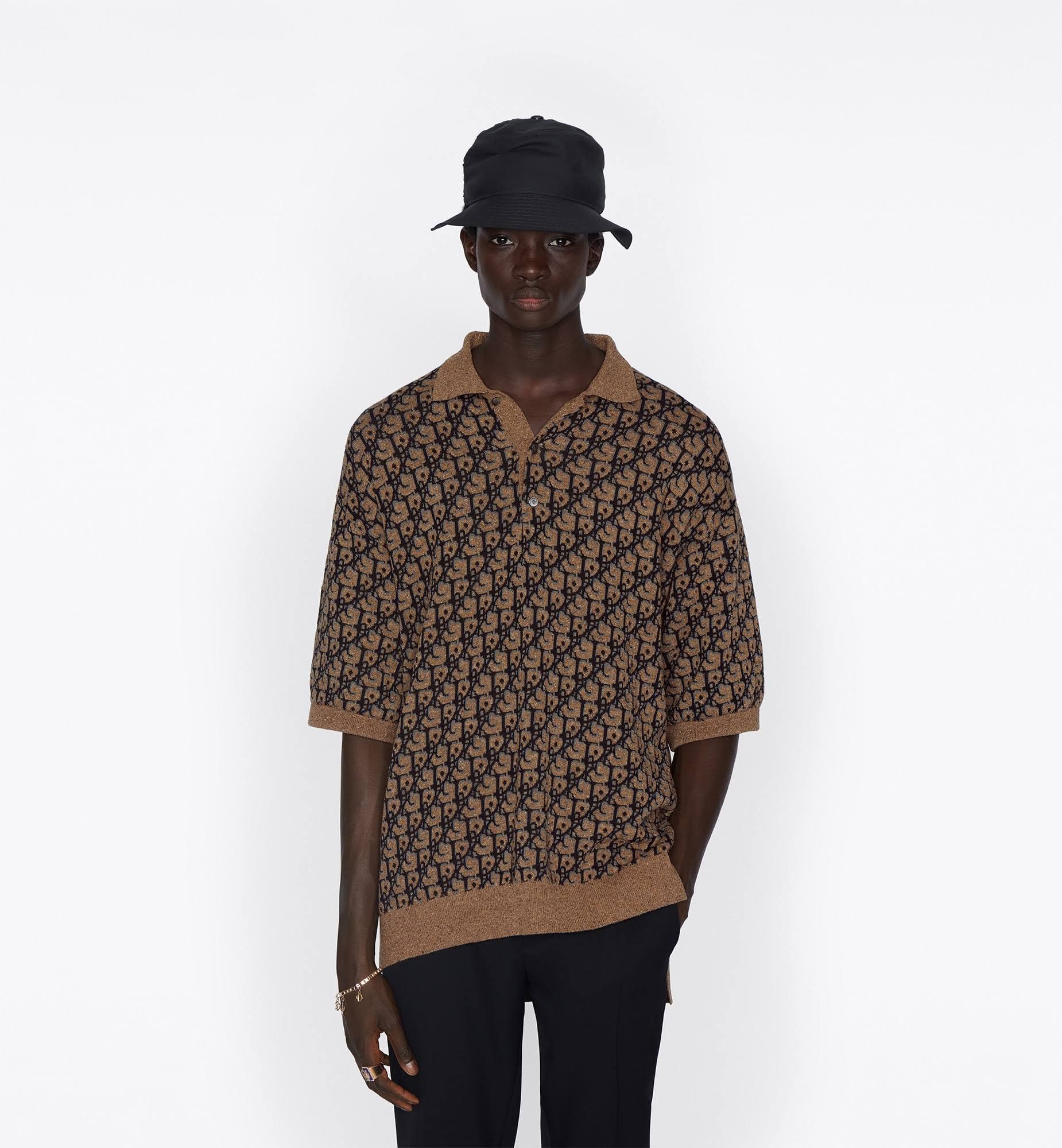 Dior o1w1db10323 Oversized Polo Shirt in Beige Size US XL / EU 56 / 4 - 4 Thumbnail