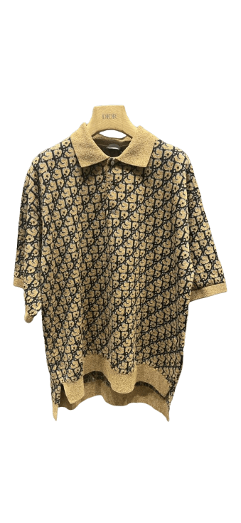 o1w1db10323 Oversized Polo Shirt in Beige