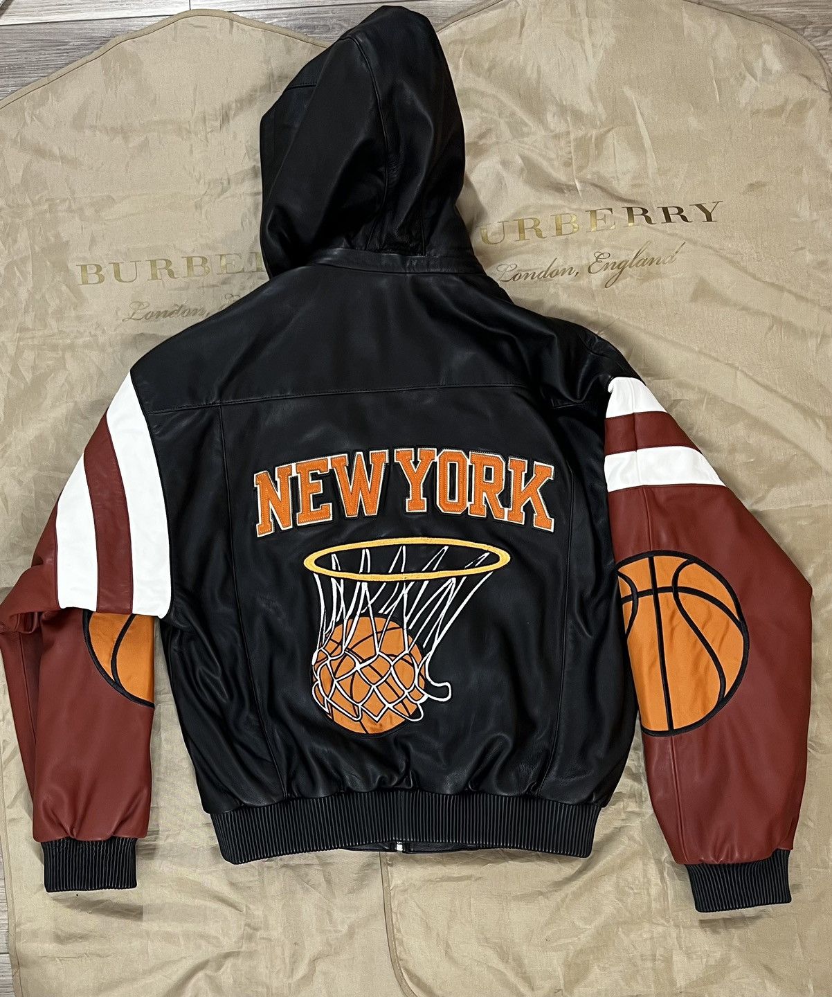 Just Don Just Don New York basketball leather jacket size L $3000 