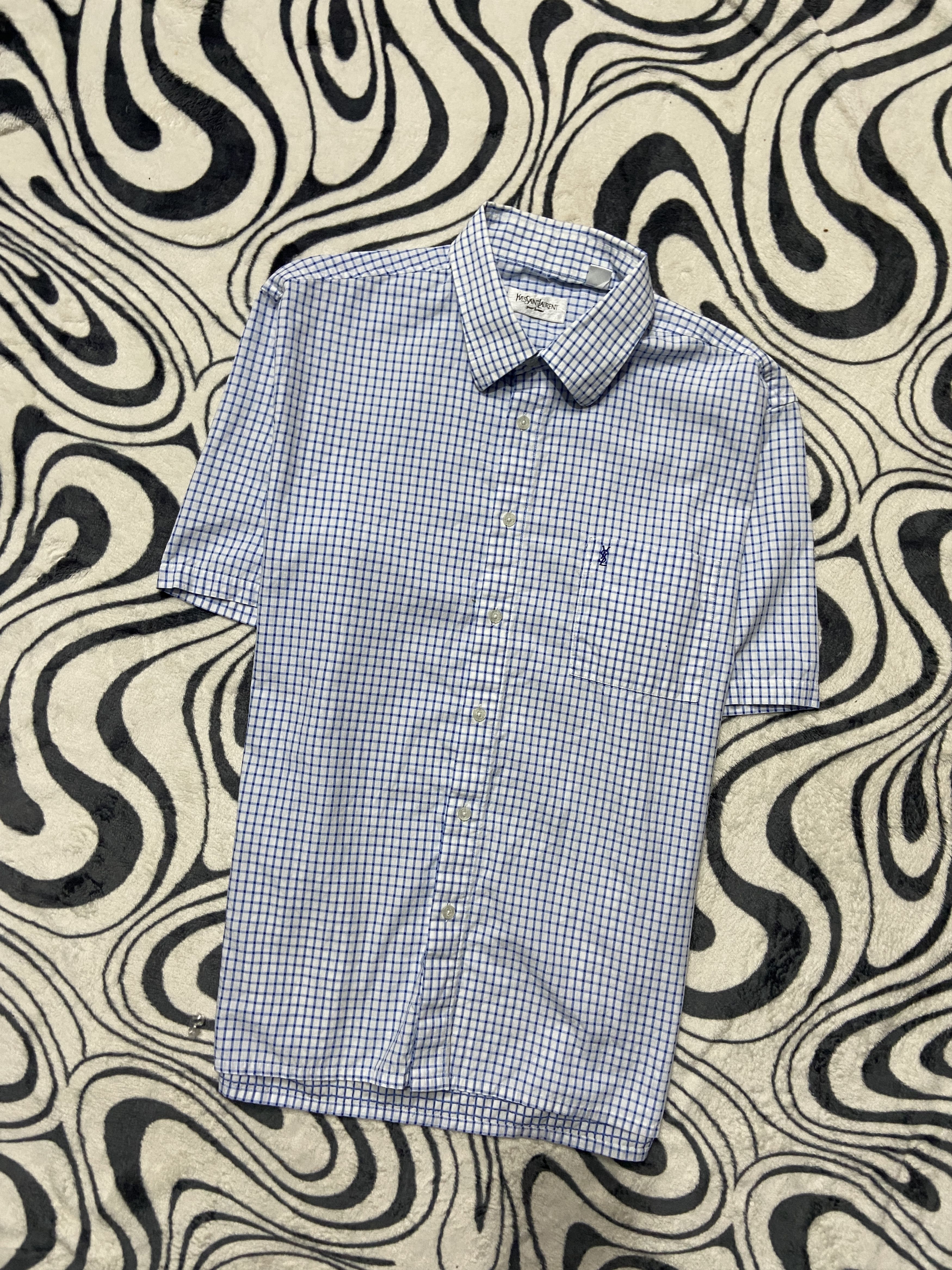 Yves Saint Laurent Yves Saint Laurent YSL Men's Short Sleeve Shirt Size US XL / EU 56 / 4 - 1 Thumbnail