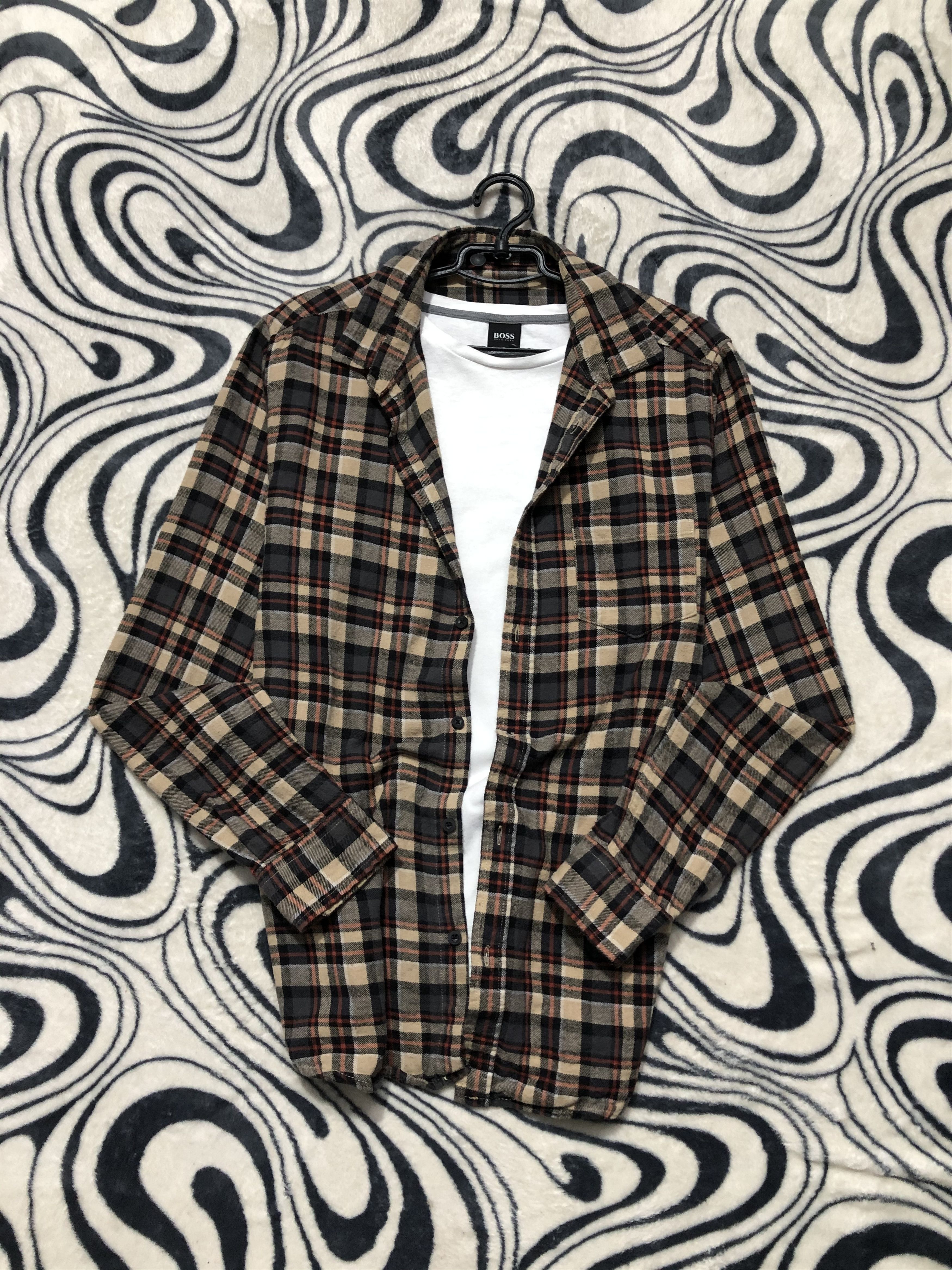 Flannel × Vintage Vintage Flannel Mens Plaid Shirt Travis style Size US L / EU 52-54 / 3 - 1 Thumbnail