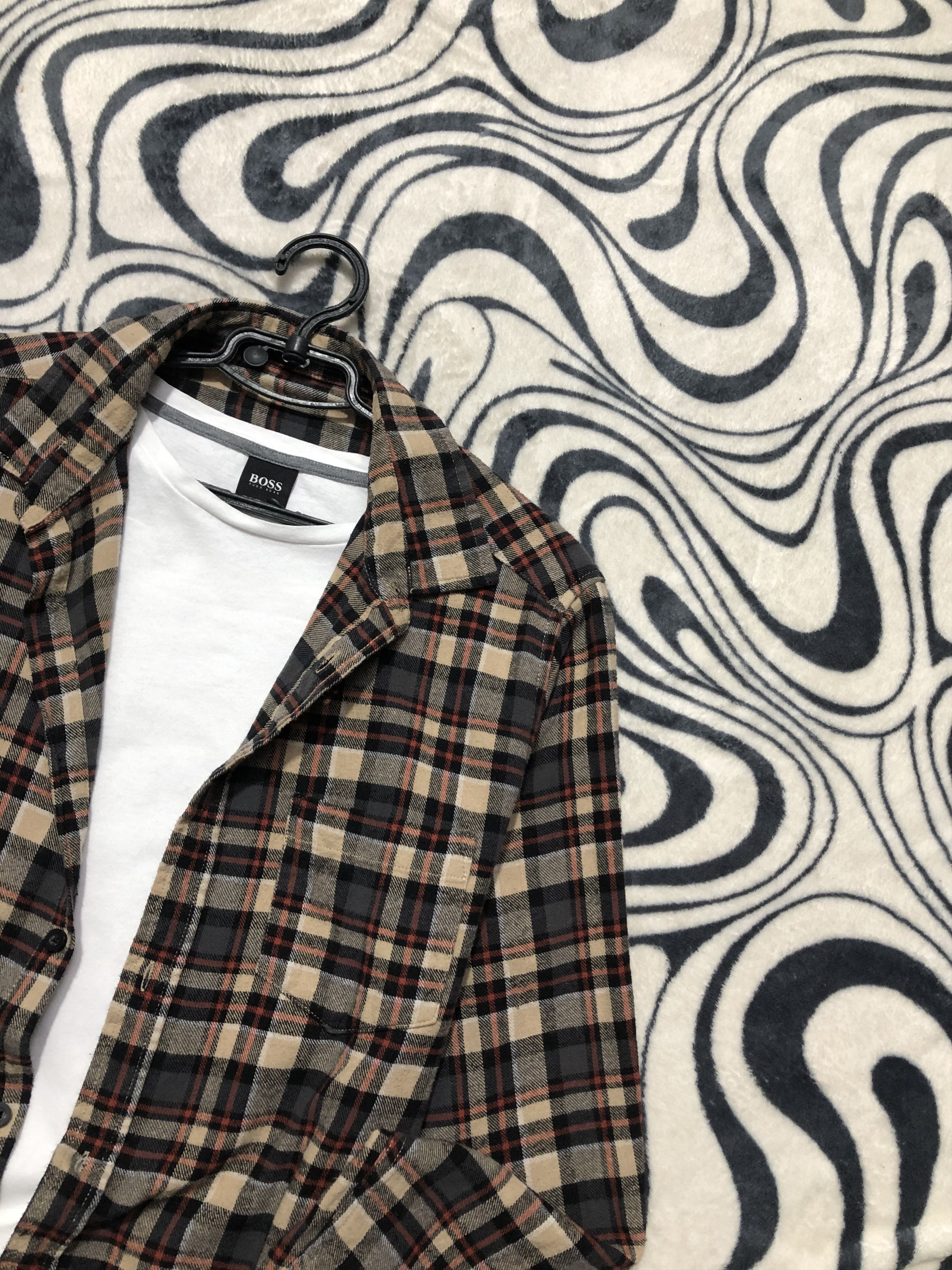 Flannel × Vintage Vintage Flannel Mens Plaid Shirt Travis style Size US L / EU 52-54 / 3 - 2 Thumbnail