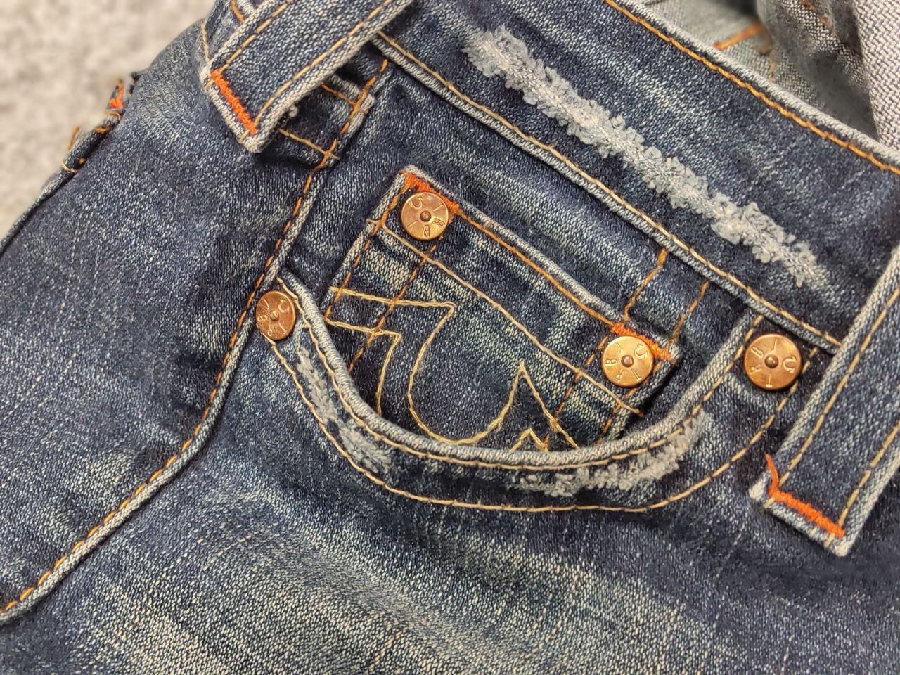 True Religion Vintage True Religion section Row Seat Jeans Made in USA ; Size 28" / US 6 / IT 42 - 22 Thumbnail