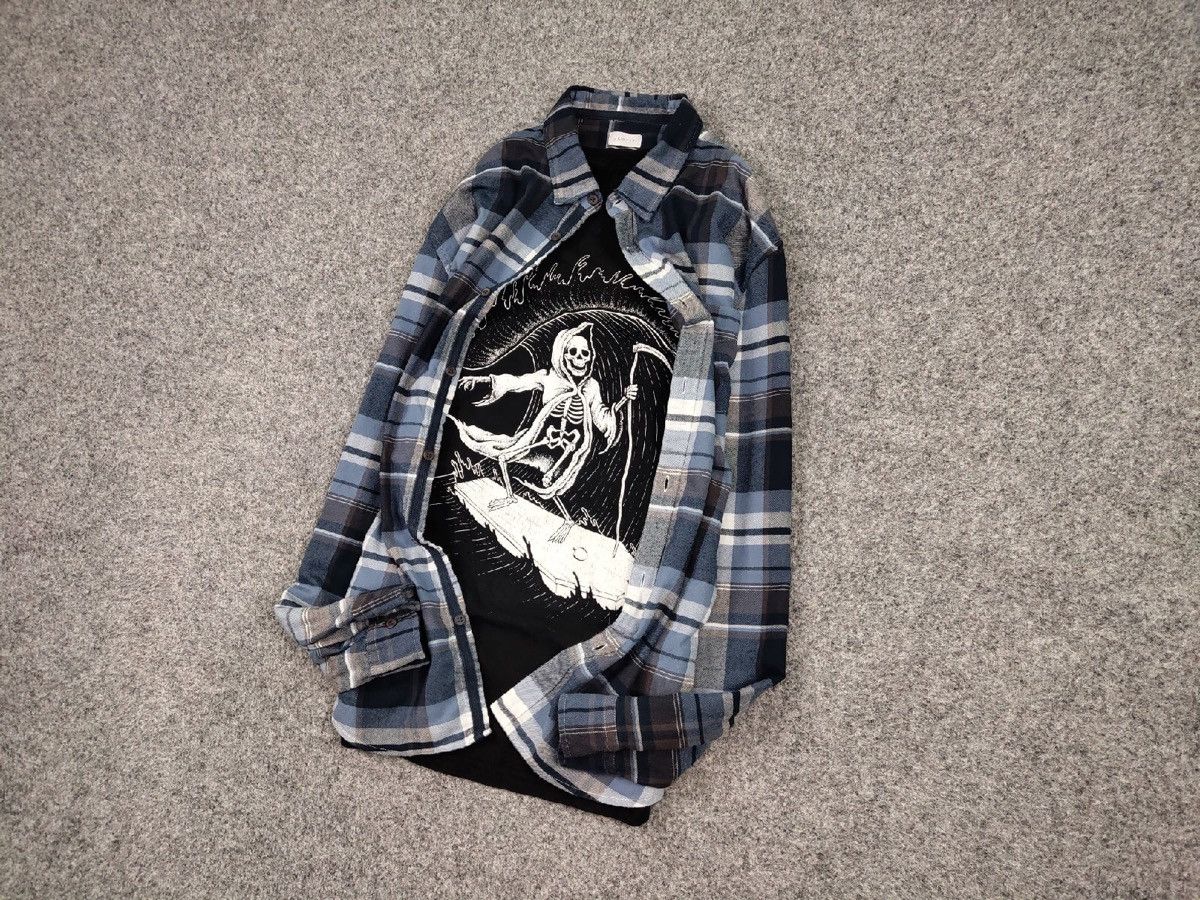 Flannel Vintage Flannel Shirt Travis Scott Style Streetwear Hype Size US XL / EU 56 / 4 - 9 Thumbnail