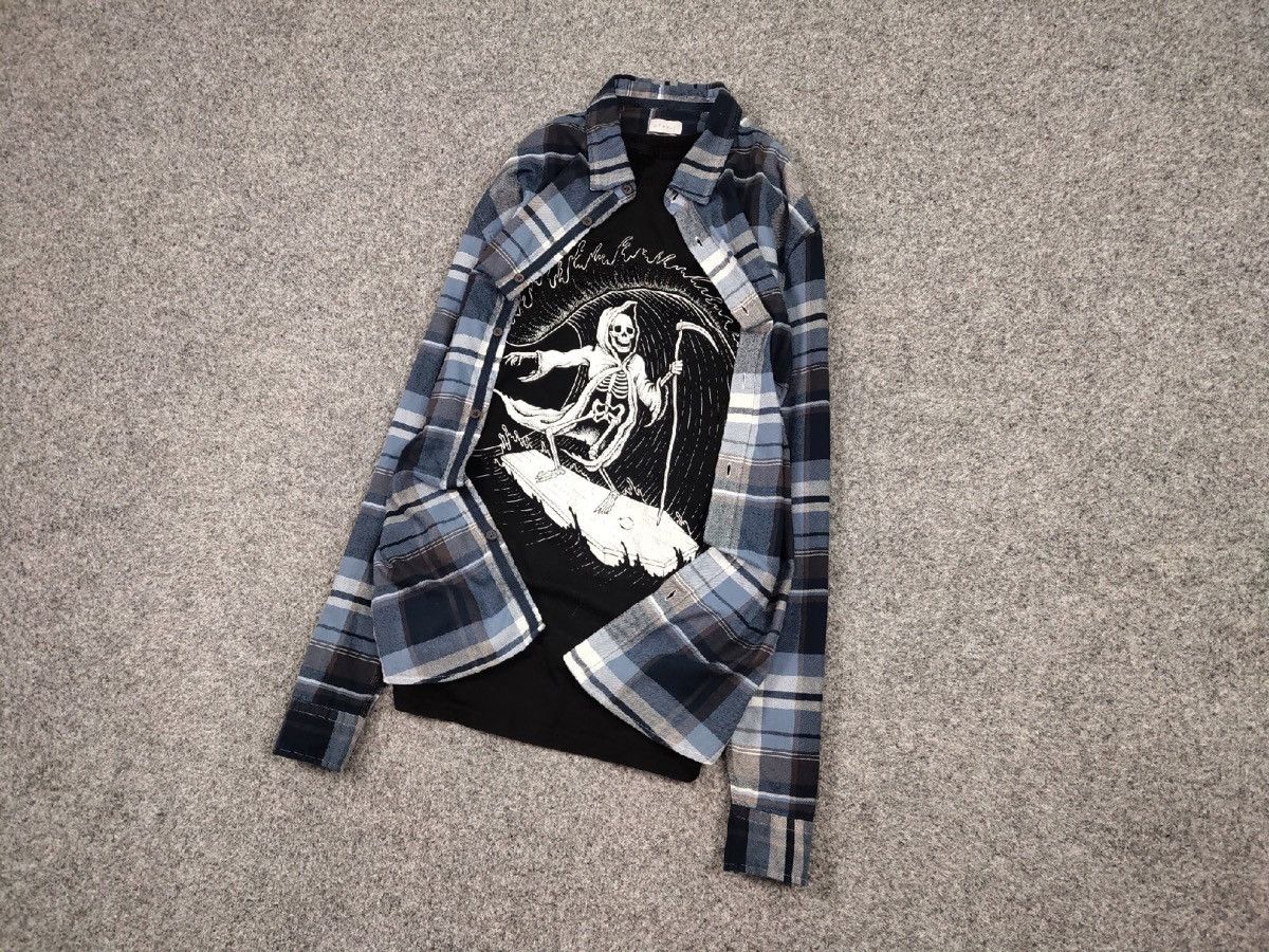 Flannel Vintage Flannel Shirt Travis Scott Style Streetwear Hype Size US XL / EU 56 / 4 - 3 Thumbnail