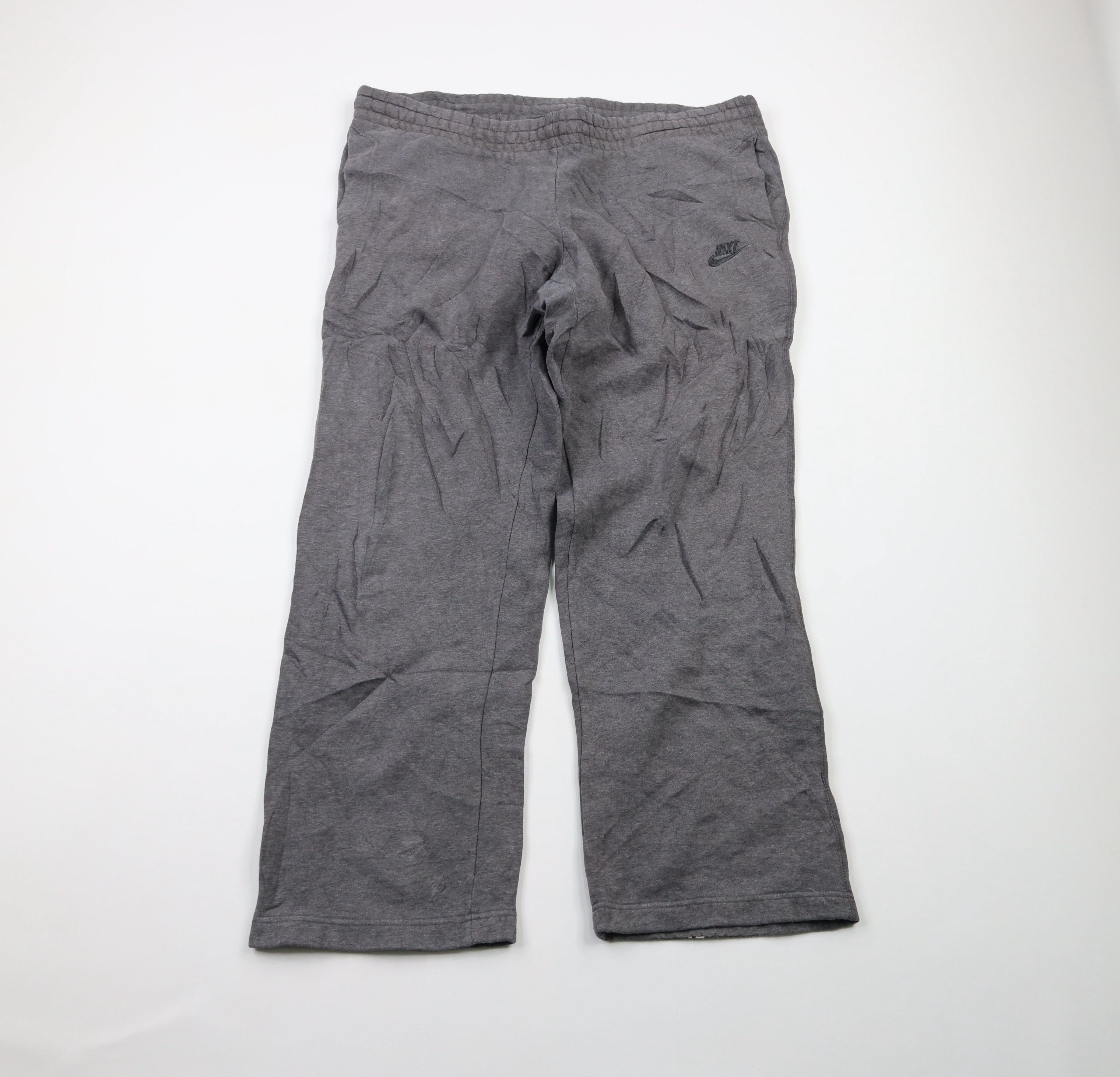 Nike × Vintage Vintage Nike Travis Scott Mini Swoosh Wide Leg Sweatpants Size US 34 / EU 50 - 1 Thumbnail