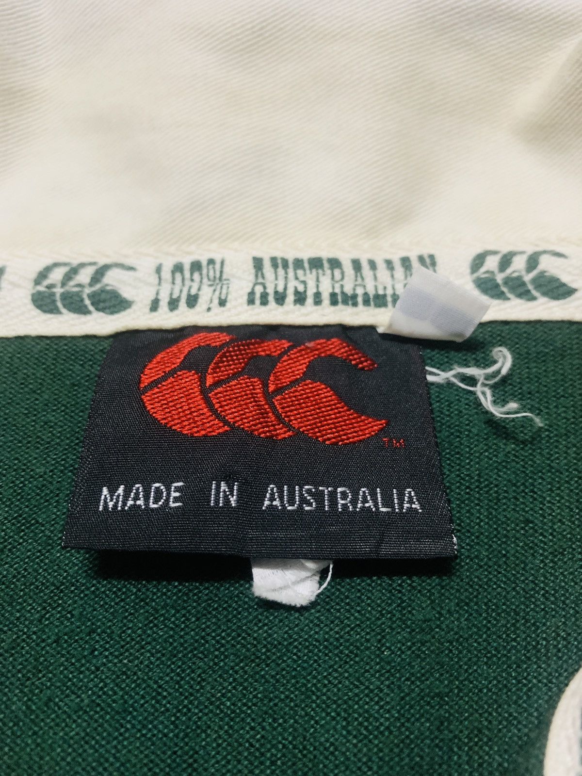 Canterbury of New Zealand × Sports Specialties × Vintage VINTAGE CANTERBURY RUGBY AUSTRALIA OLIVE GREEN POLO RUGBY Size US L / EU 52-54 / 3 - 4 Thumbnail