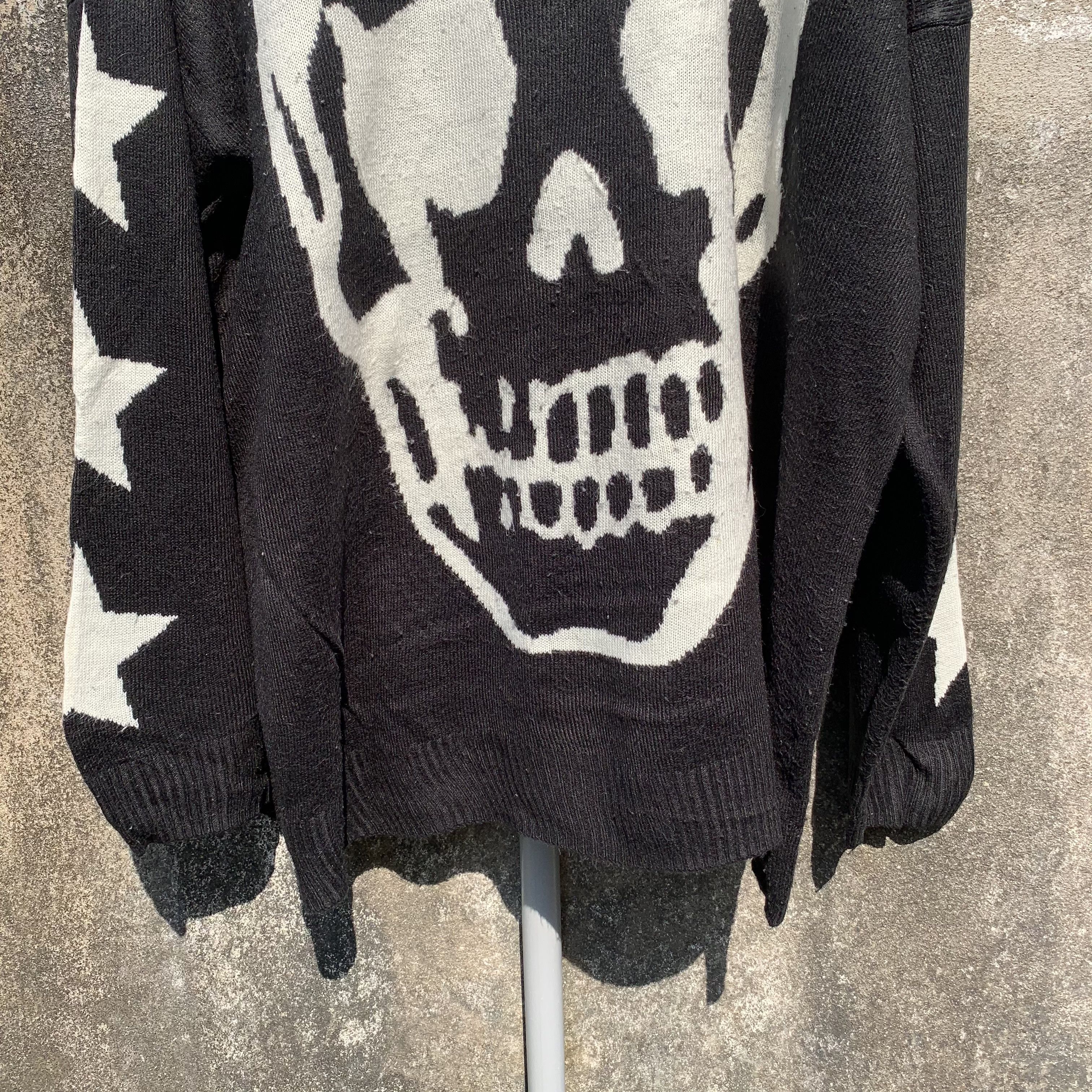 Arrival Worldwide ‼️ STEALS‼️ Japanese Knit Jumper Baggy Skulls x Star Sweater Size US XL / EU 56 / 4 - 3 Thumbnail