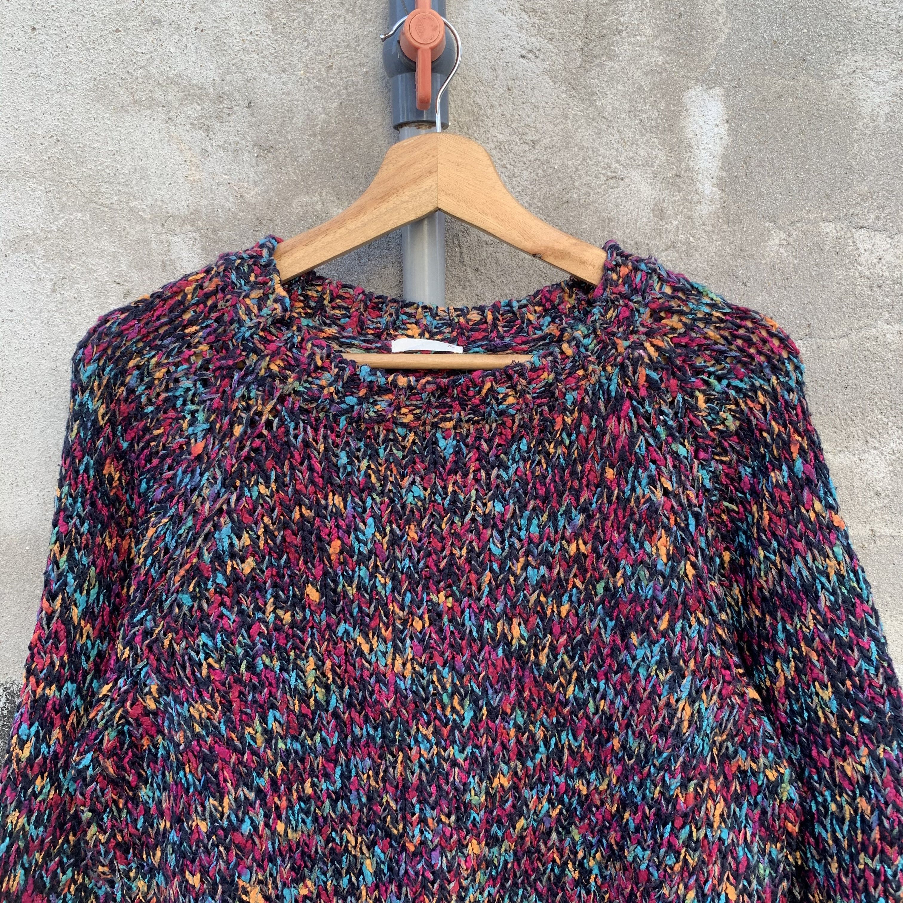 Aran Isles Knitwear Baggy Knit Honeycomb Jumper Japanese Brand Cropped Sweater Size M / US 6-8 / IT 42-44 - 2 Thumbnail