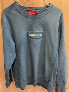 Supreme Box Logo crewneck sweatshirt Bright Royal medium FW18 VNDS BOGO blue