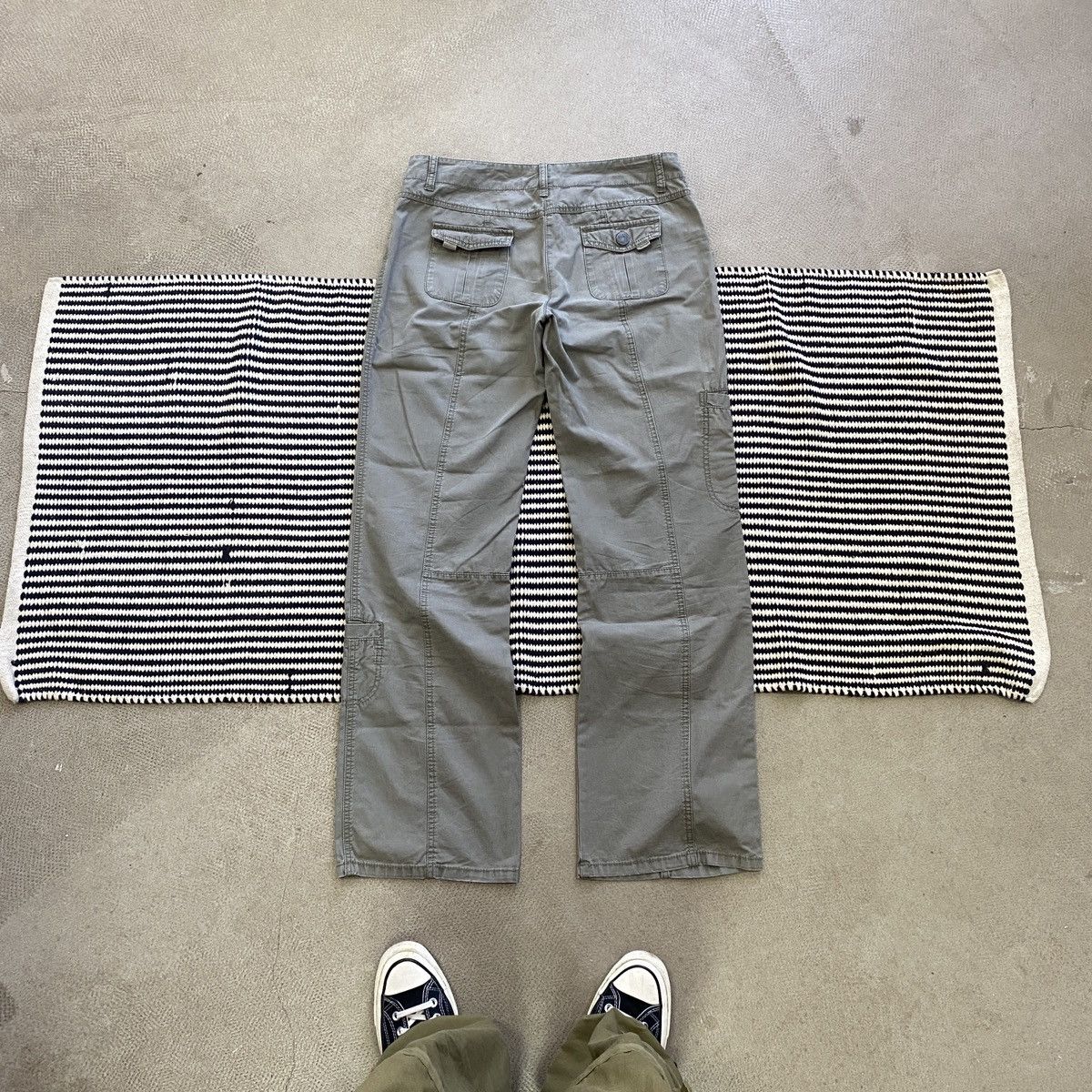 Vintage Japanese Flared Multi Pocket Cargo Pants