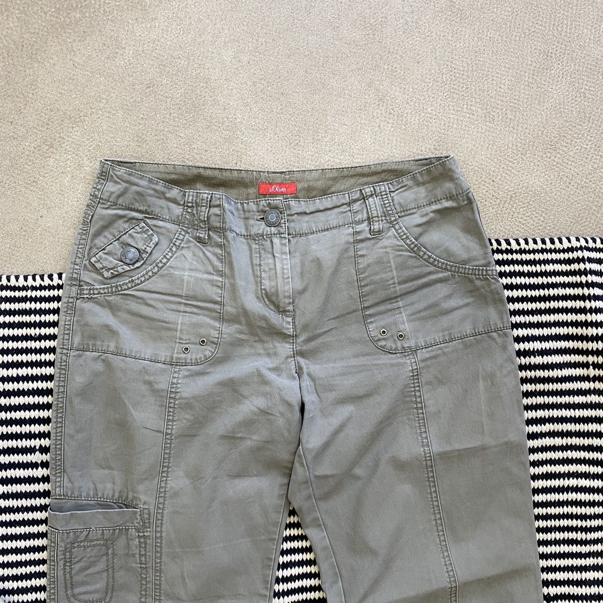 Vintage Japanese Flared Multi Pocket Cargo Pants