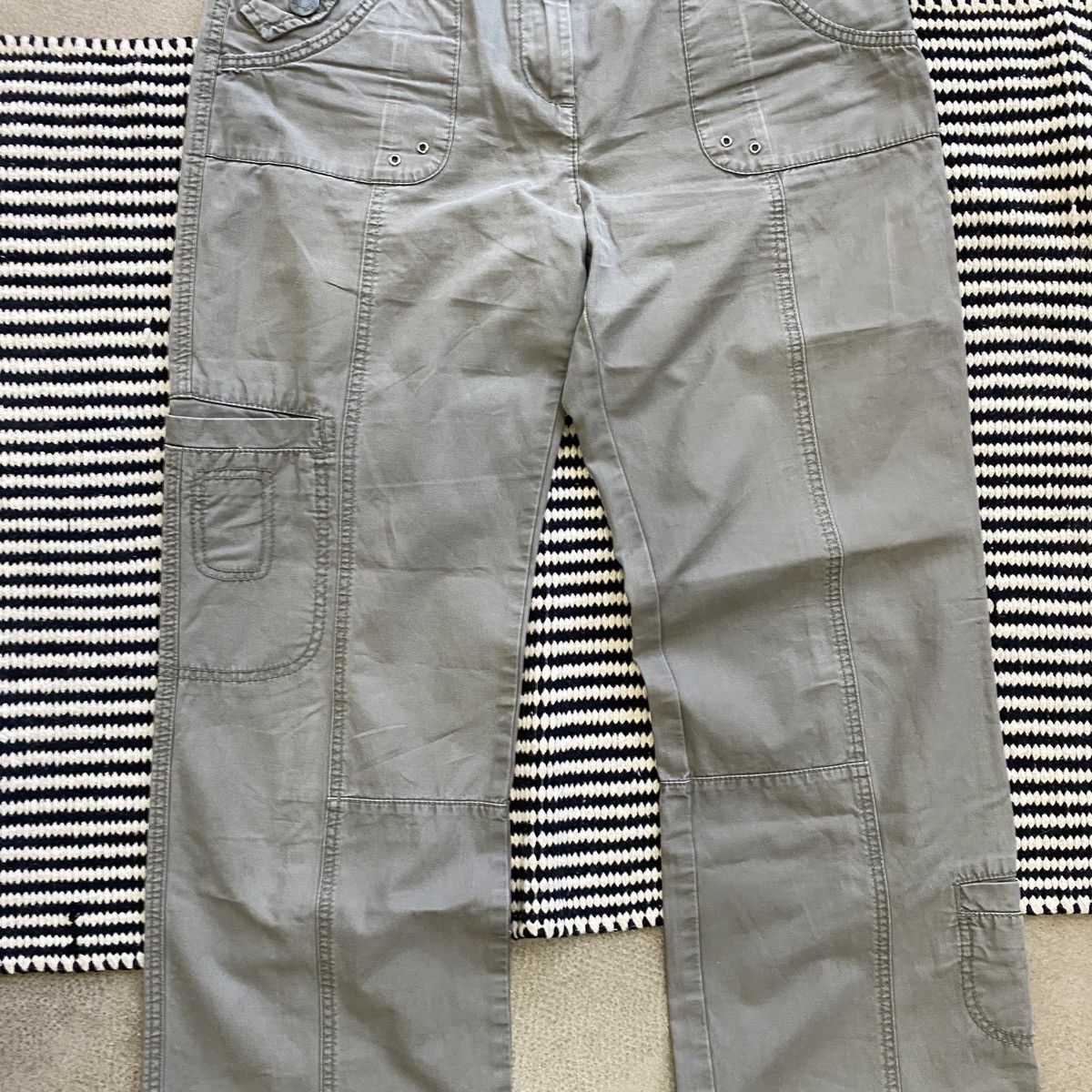 Vintage Japanese Flared Multi Pocket Cargo Pants