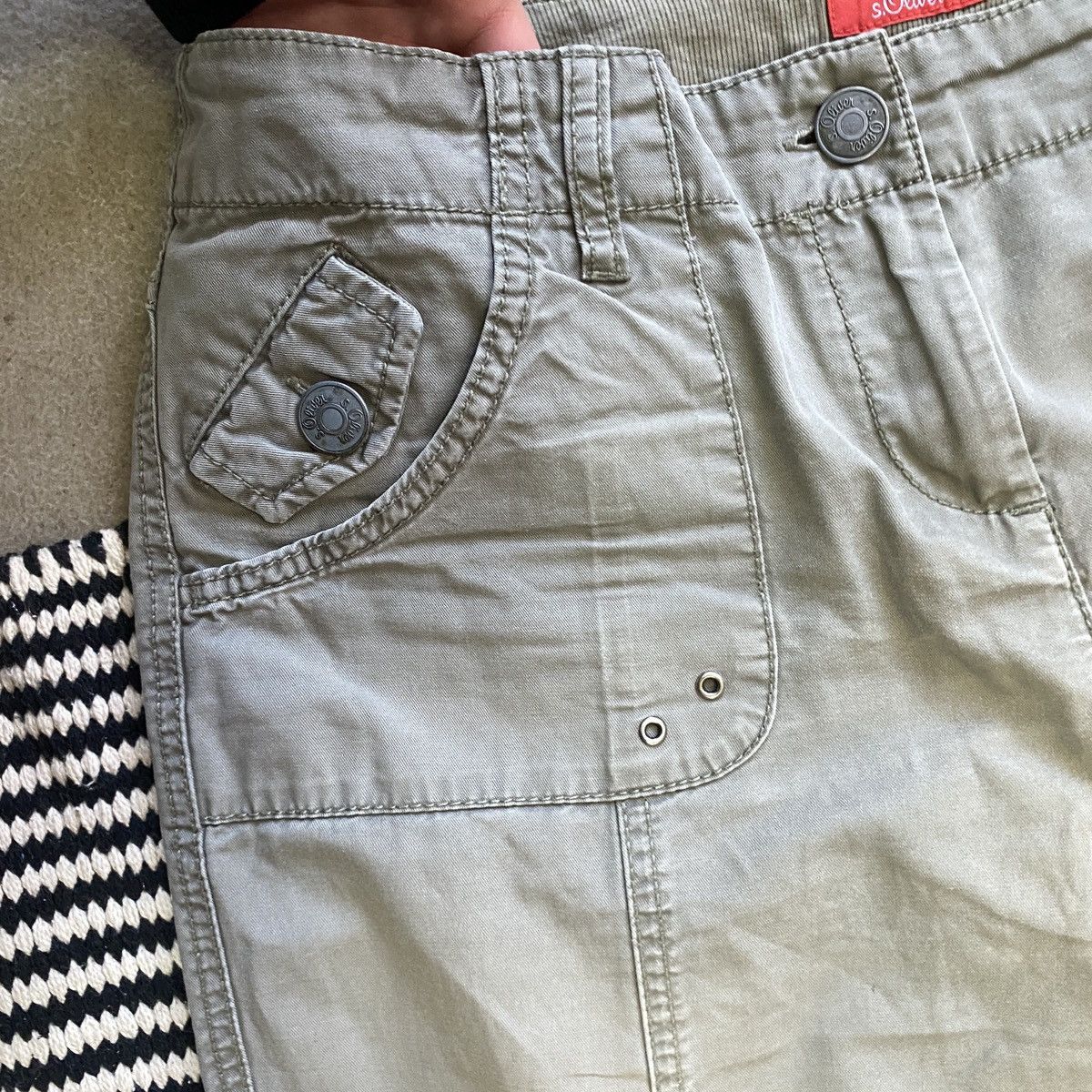 Vintage Japanese Flared Multi Pocket Cargo Pants