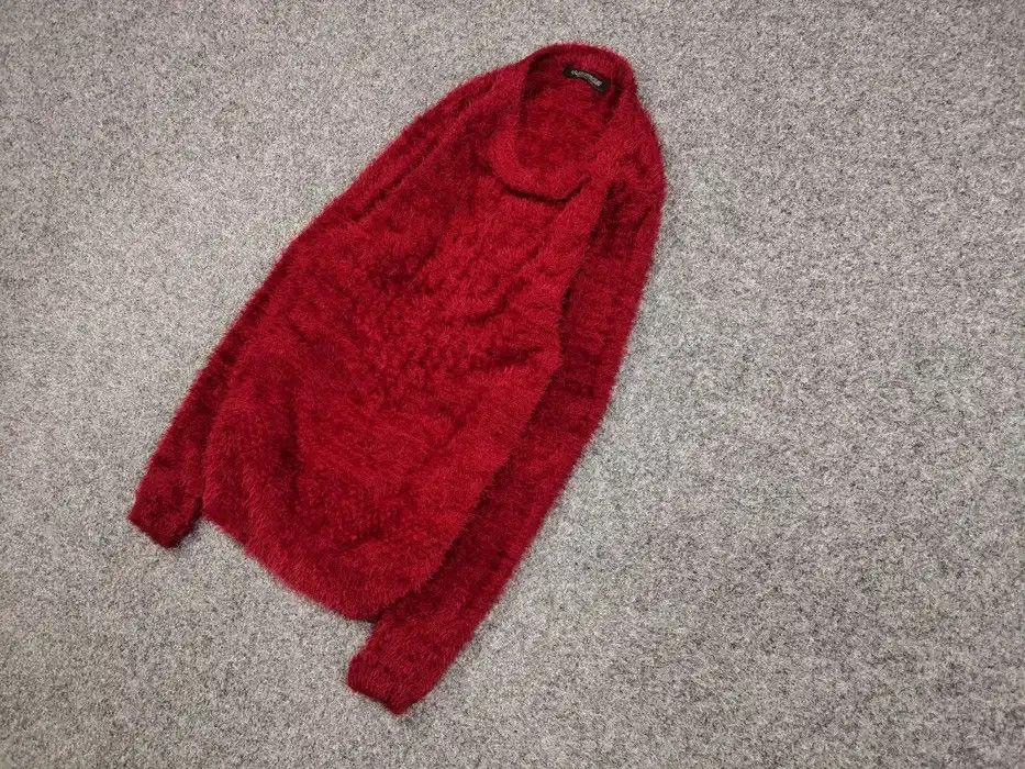 Japanese Brand Vintage Japanese Red Mohair Style Fuzzy Crewneck Sweater Size M / US 6-8 / IT 42-44 - 2 Thumbnail