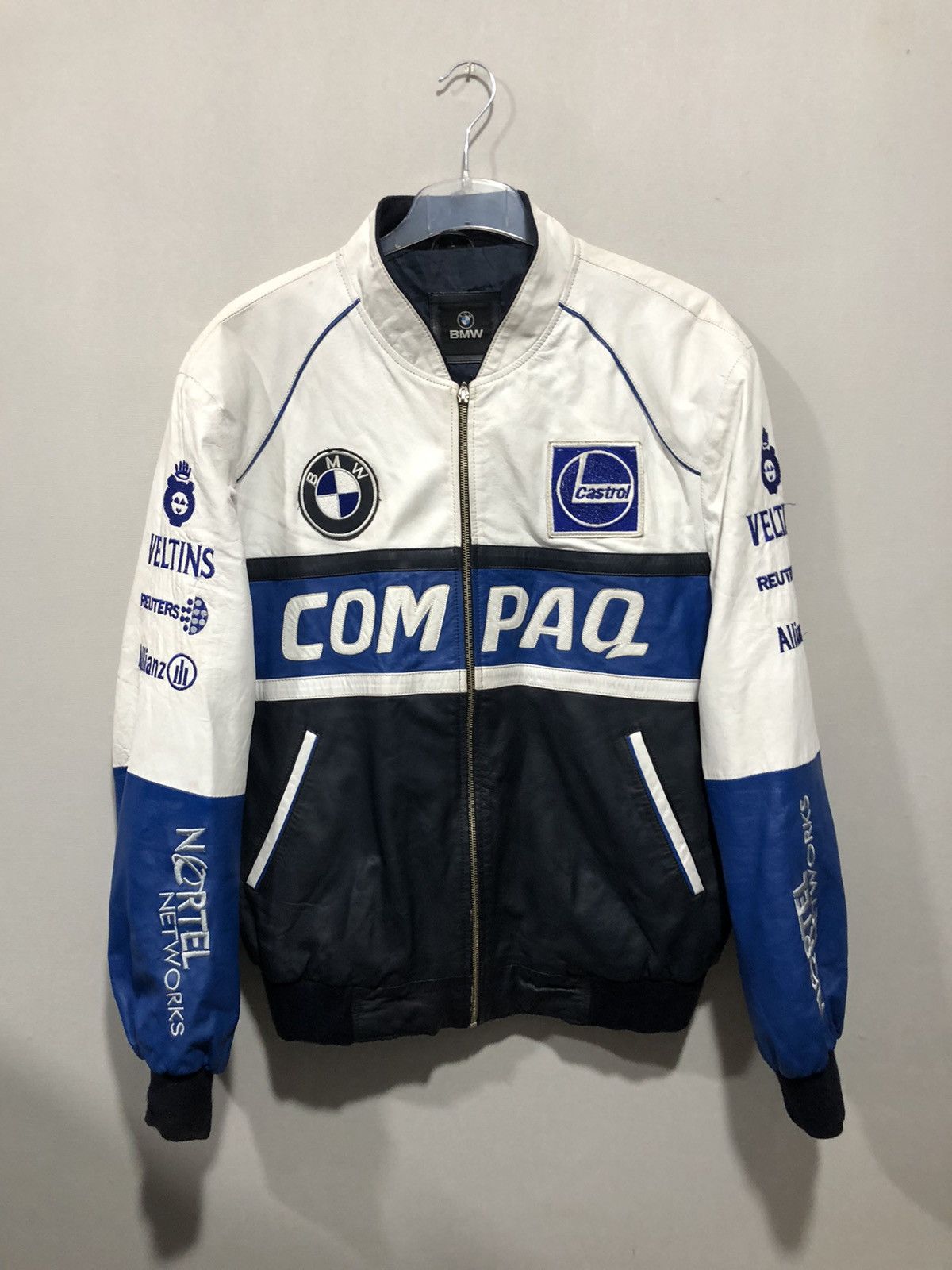 Bmw × Leather Jacket × Vintage Rare Vintage BMW Compaq Racing Leather ...