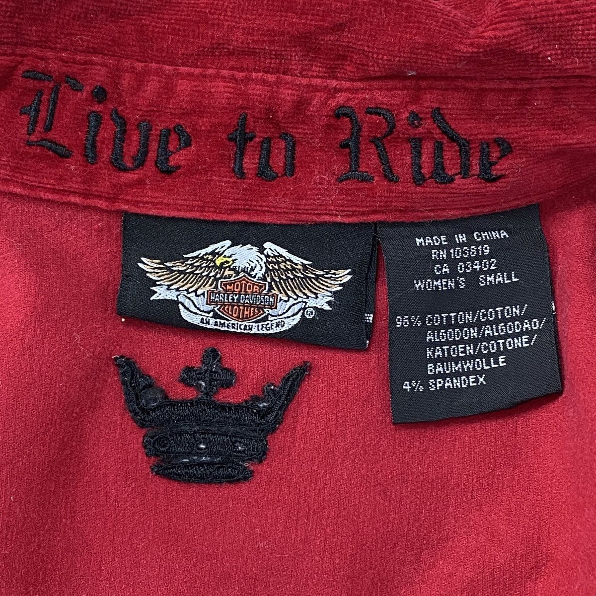 Harley Davidson Harley Davidson Live To Ride Corduroy Button up Size S / US 4 / IT 40 - 15 Thumbnail