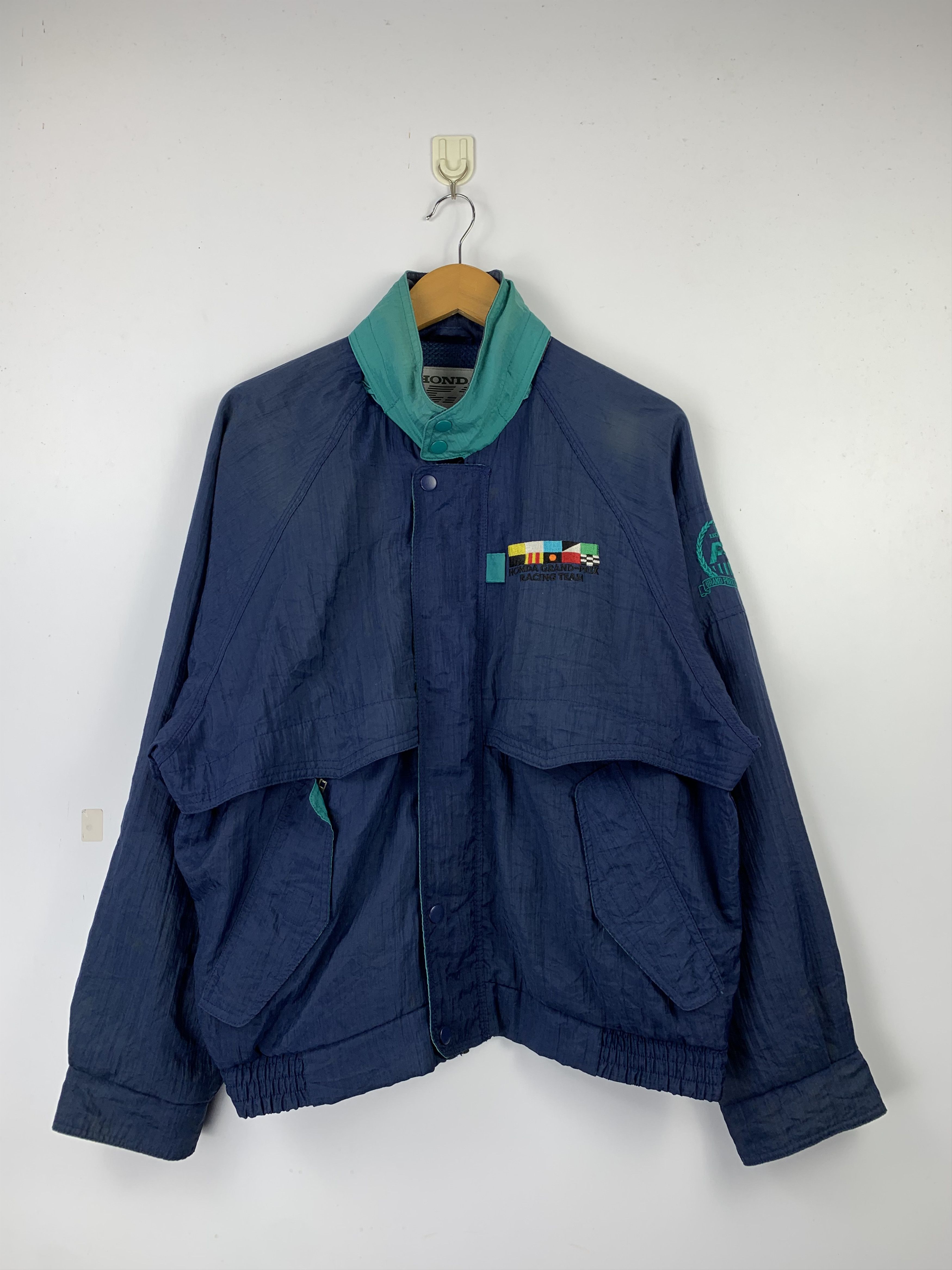 Honda Vintage 90s Honda Formula 1 Racing Jacket J1575 Size US L / EU 52-54 / 3 - 1 Thumbnail