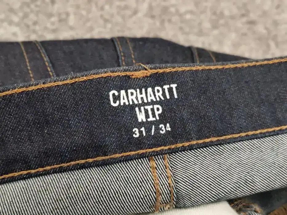 Carhartt Carhartt Wip Rebel Pant Dark Blue Logo Denim Jeans Size US 31 - 9 Thumbnail