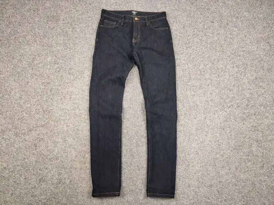 Carhartt Carhartt Wip Rebel Pant Dark Blue Logo Denim Jeans Size US 31 - 6 Thumbnail