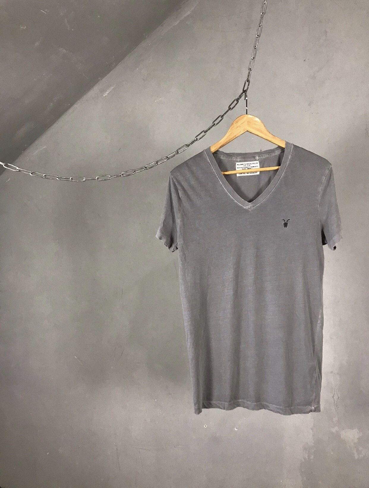Allsaints Allsaints Luxury Streetwear Gray Tee Size US S / EU 44-46 / 1 - 1 Thumbnail