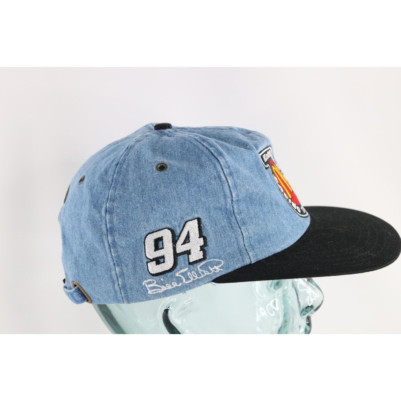 Vintage NOS Vintage 90s NASCAR McDonalds Bill Elliott Hat Blue Size ONE SIZE - 2 Thumbnail