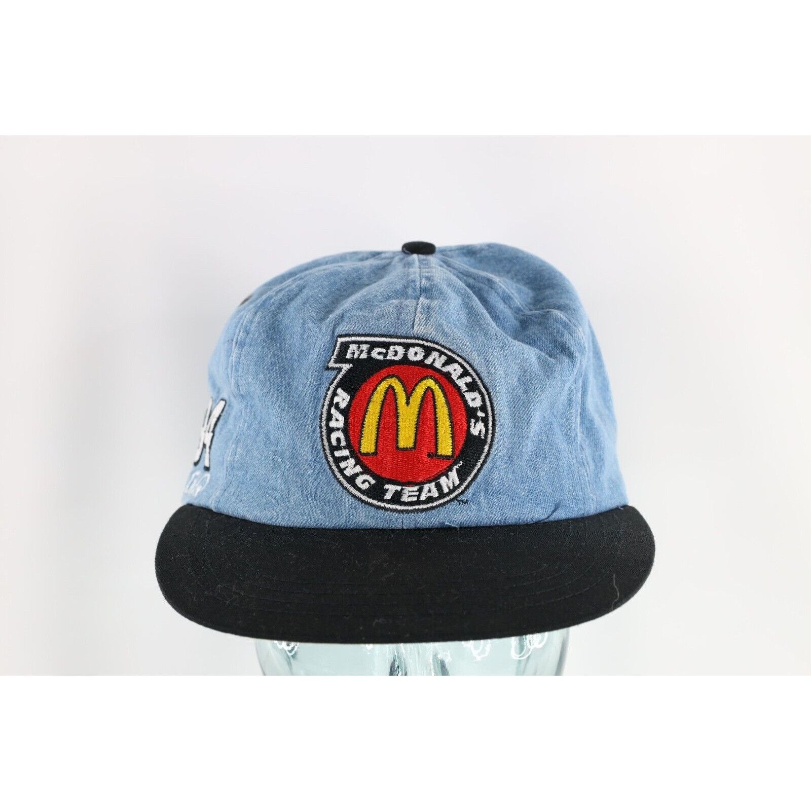 Vintage NOS Vintage 90s NASCAR McDonalds Bill Elliott Hat Blue Size ONE SIZE - 1 Thumbnail