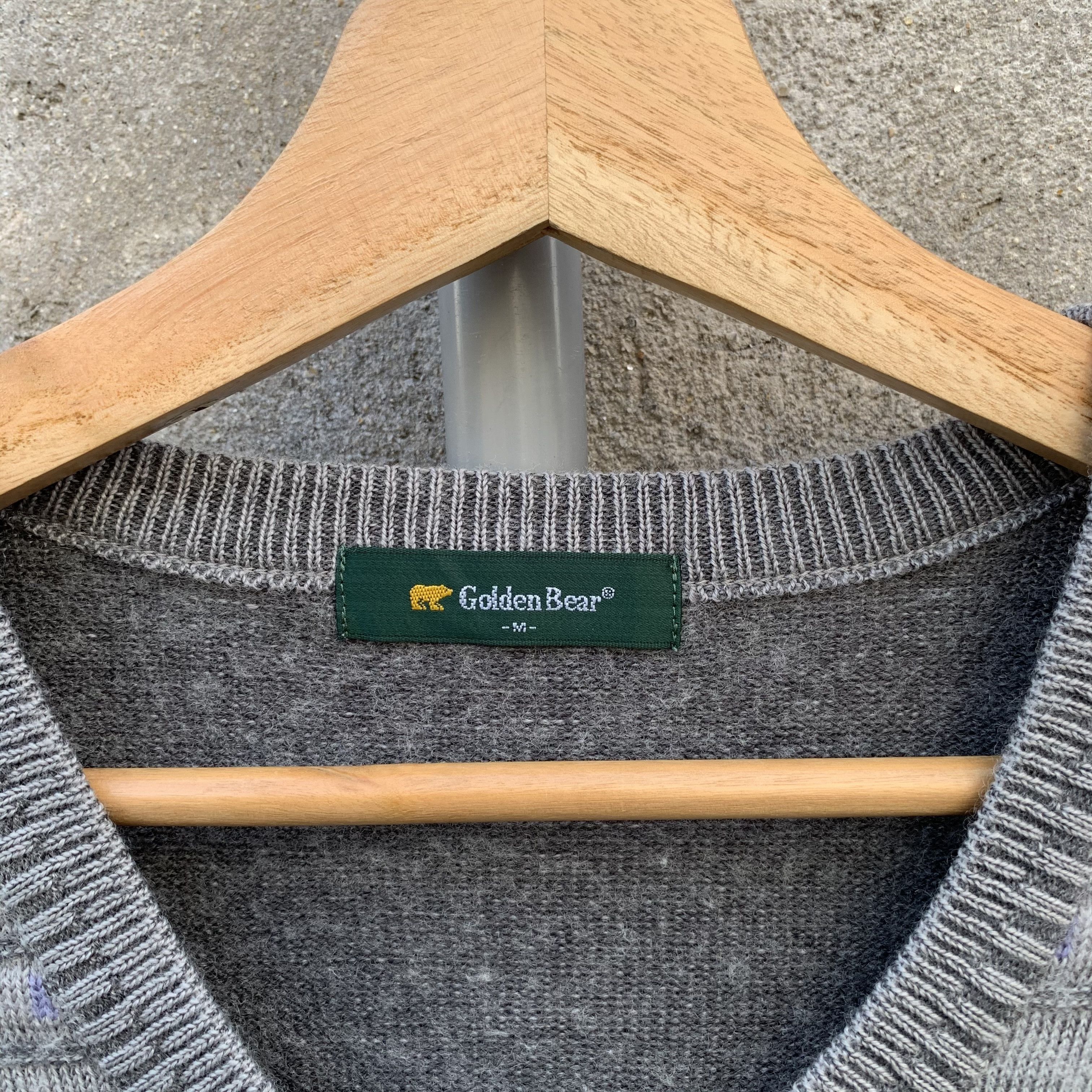 Golden Bear 1990’s Vintage Golden Bear Knit V Neck Cropp Jumper Sweater Size US M / EU 48-50 / 2 - 6 Thumbnail